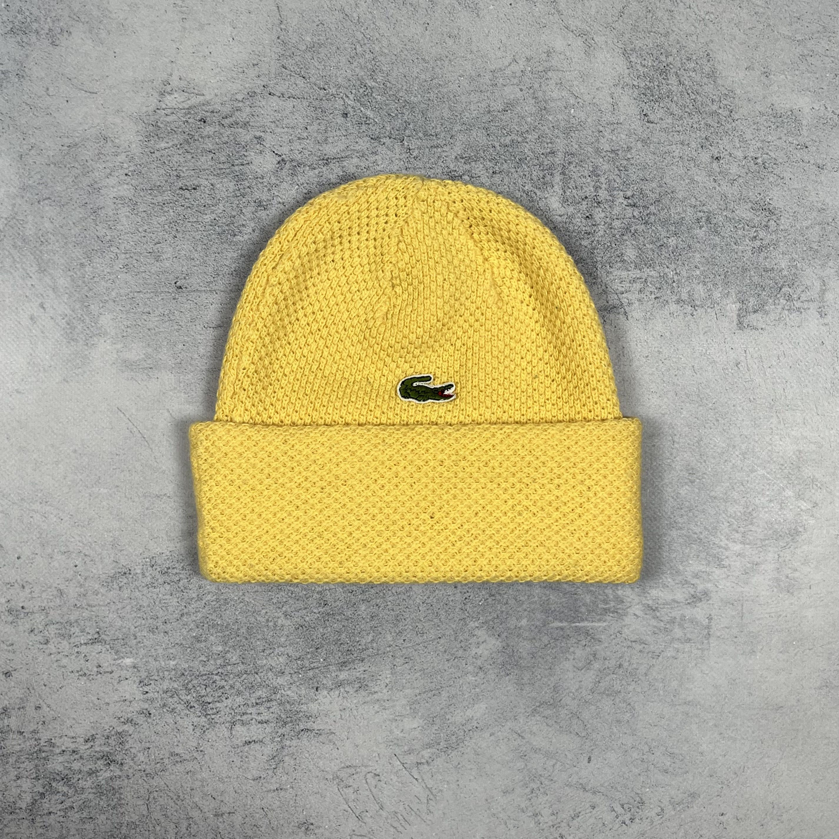 Lacoste Vintage Lacoste Chemise Yellow Beanie Hat 90’s Size ONE SIZE - 2 Thumbnail