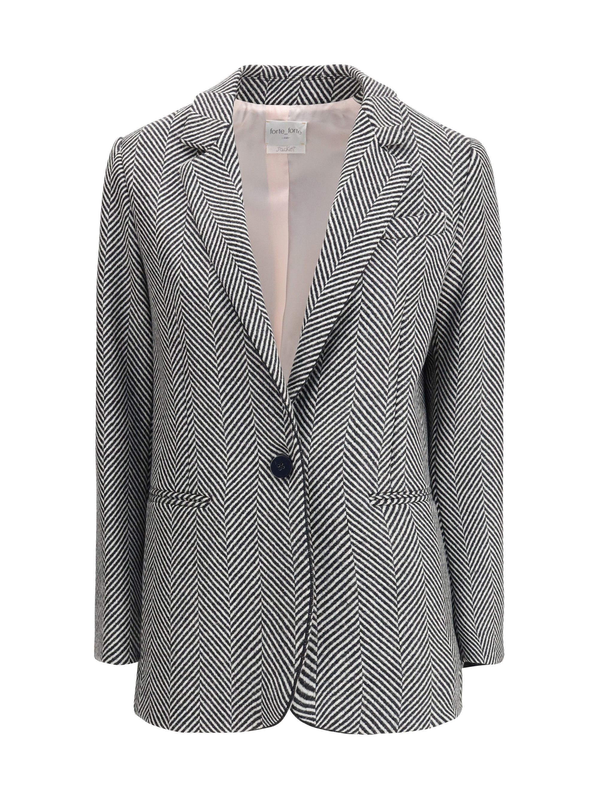 Chic Chevron Wool Jacket
