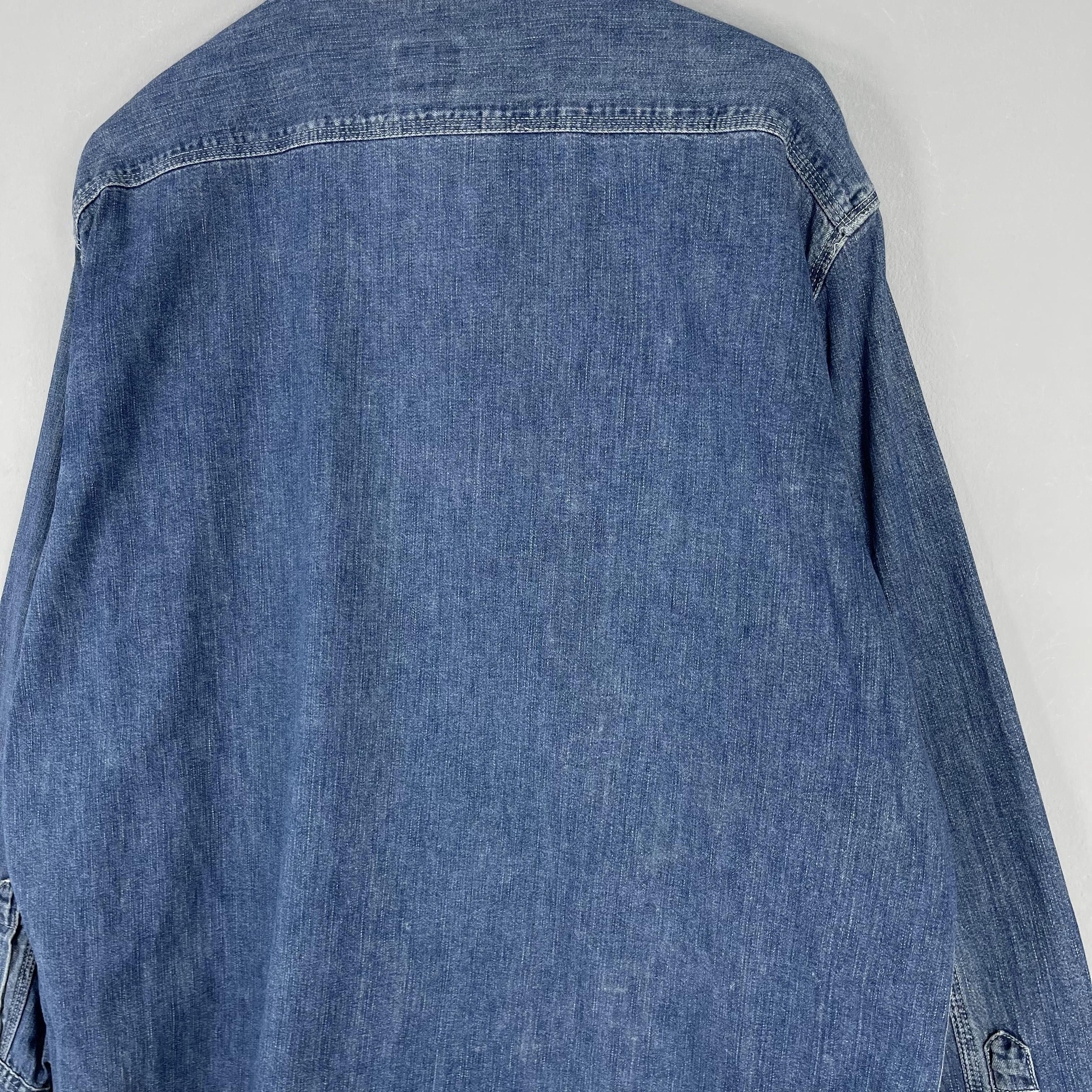 Levi's Vintage 90s LEVIS Denim Workers Double Pocket Shirt Size US XL / EU 56 / 4 - 8 Thumbnail