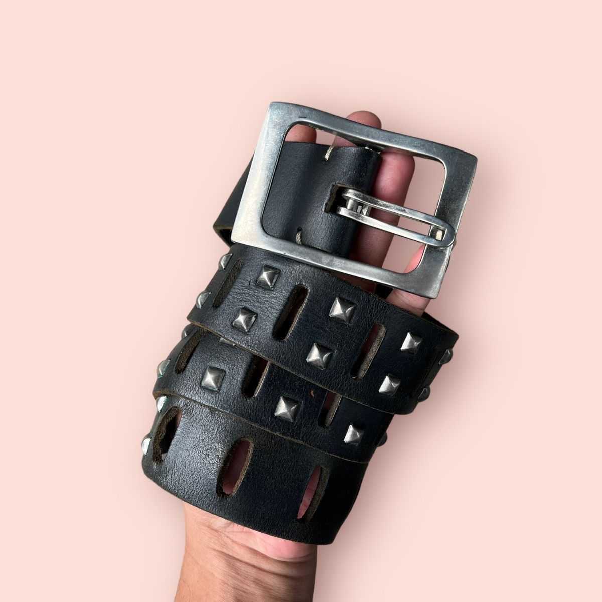 Leather × Seditionaries × Vintage VINTAGE JAPAN STUDDED LEATHER BELT Size ONE SIZE - 1 Thumbnail
