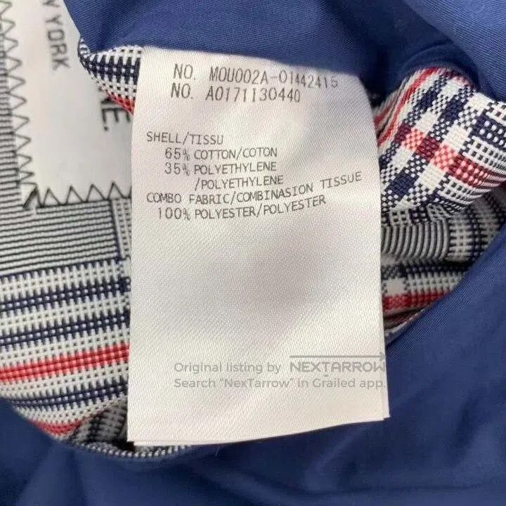 Thom Browne Thom Browne Blue Check Cotton Trench Coat. Size US S / EU 44-46 / 1 - 7 Thumbnail
