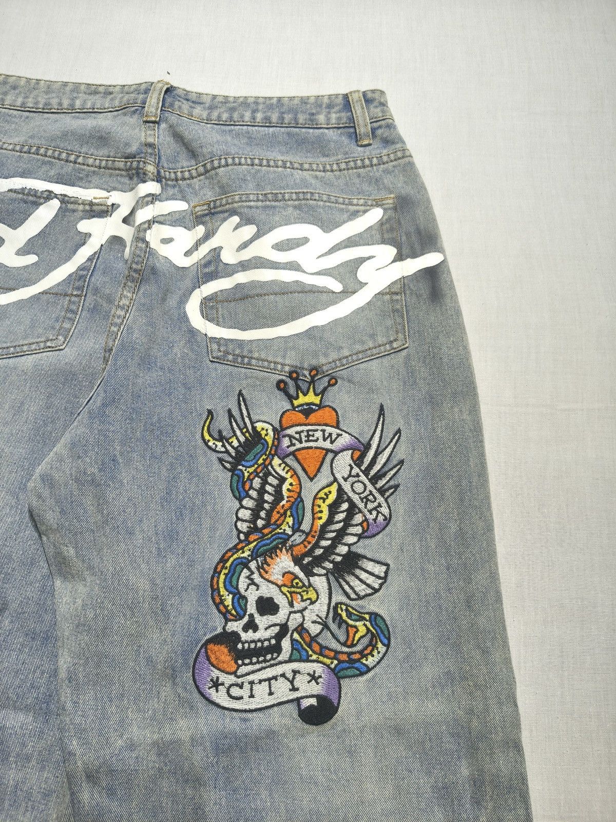 Ed Hardy DISTRESSED NEW YORK CITY ED HARDY JEANS🗽(041) Size US 32 / EU 48 - 5 Thumbnail