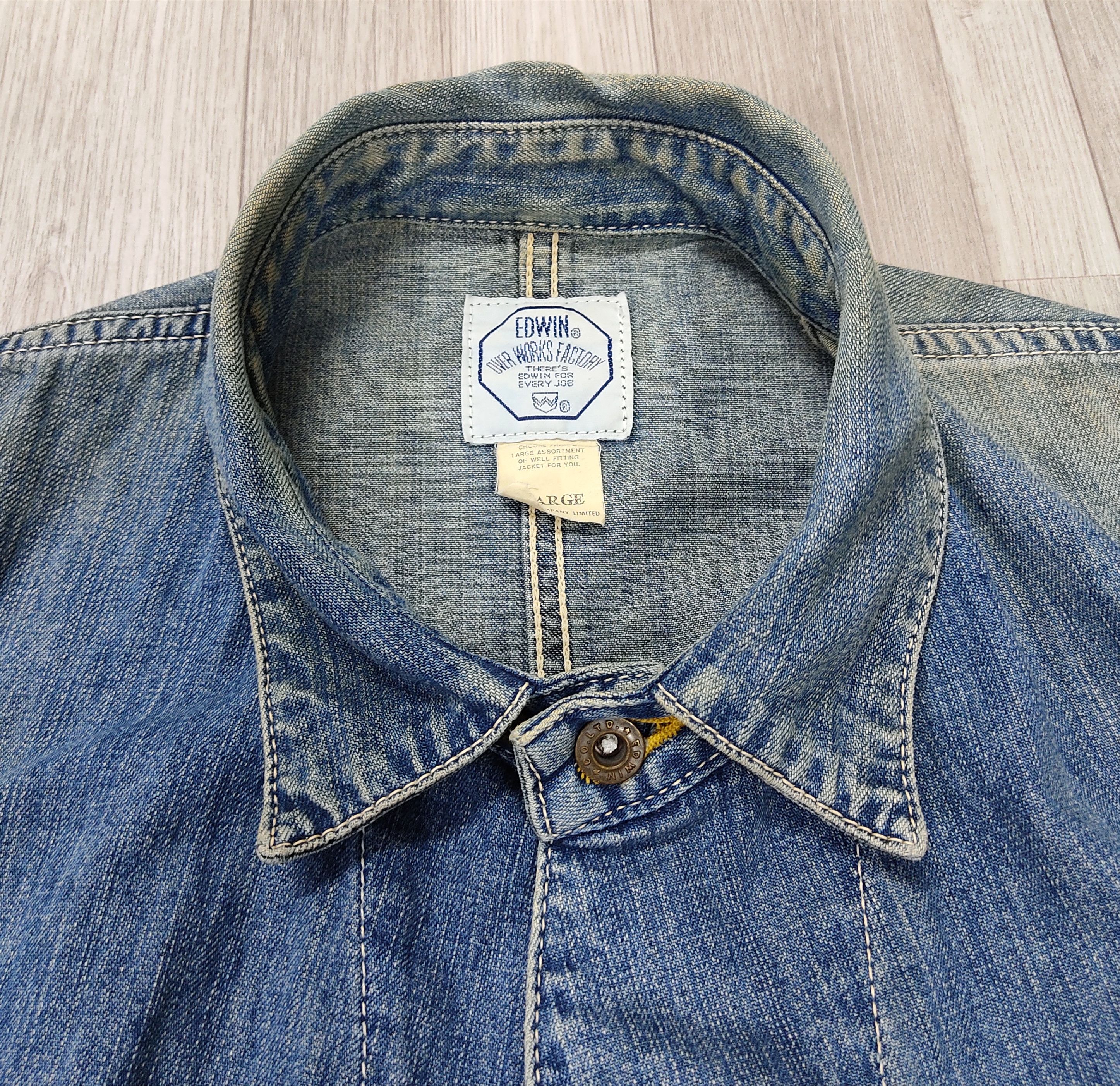 Edwin Vintage EDWIN Over Works Factory Chore Jacket Size US L / EU 52-54 / 3 - 8 Thumbnail