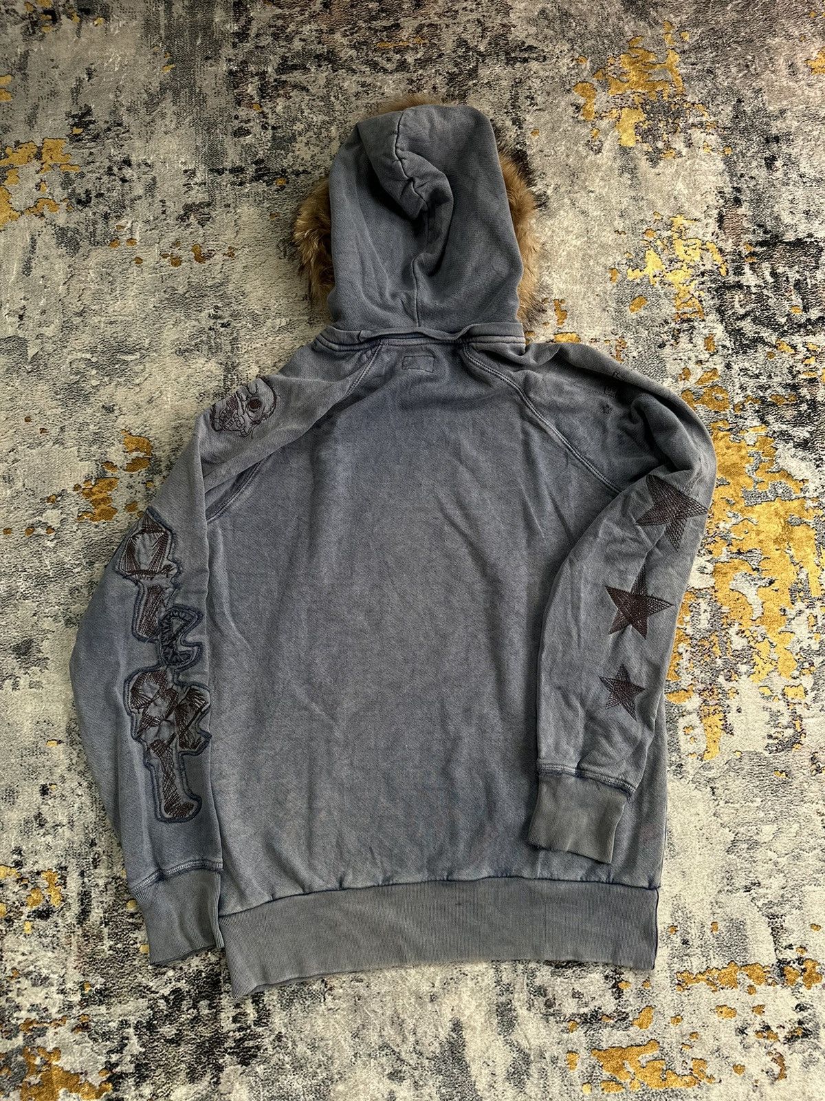 Diesel PERFECT FADED DIESEL FUR HOODIE EMBROIDERY STAR SKULL Size US L / EU 52-54 / 3 - 4 Thumbnail