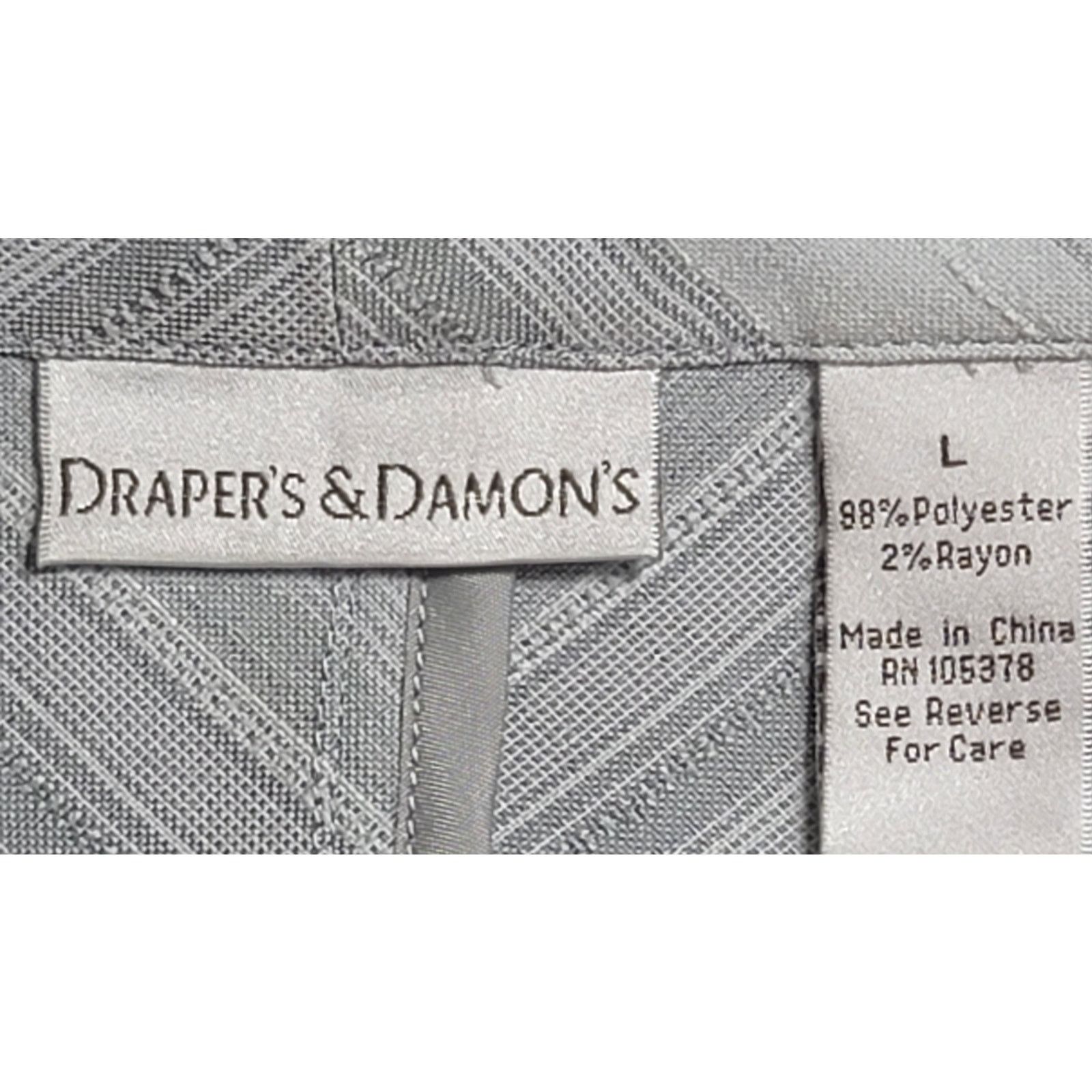 Other Draper's & Damon's Gray Striped Open Front Blazer Large Size L / US 10 / IT 46 - 3 Thumbnail