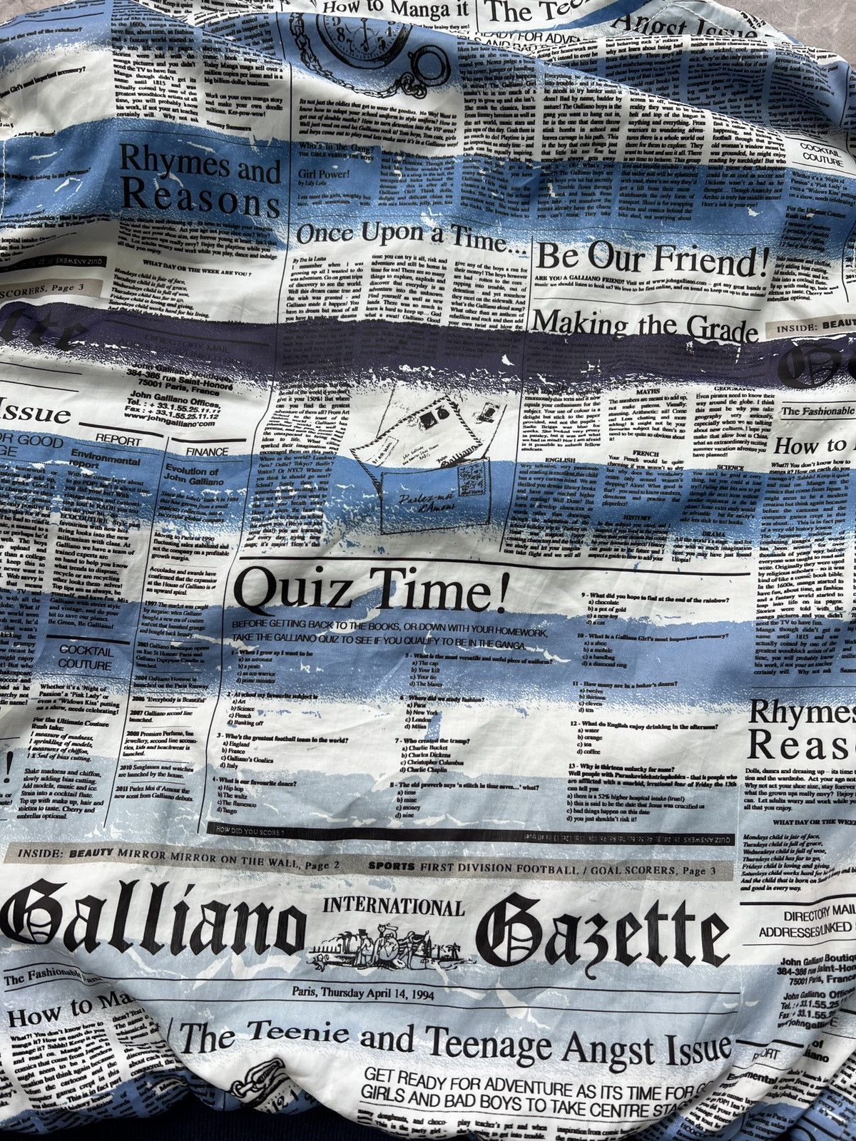 Designer × John Galliano VINTAGE RARE 90s gazette John Galliano nylon jacket Woman L Size L / US 10 / IT 46 - 18 Thumbnail