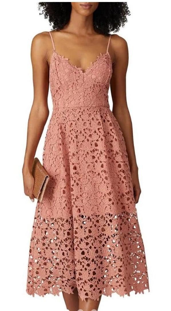 Other ASTR the Label size Small pink lace dress midi Size S / US 4 / IT 40 - 1 Thumbnail