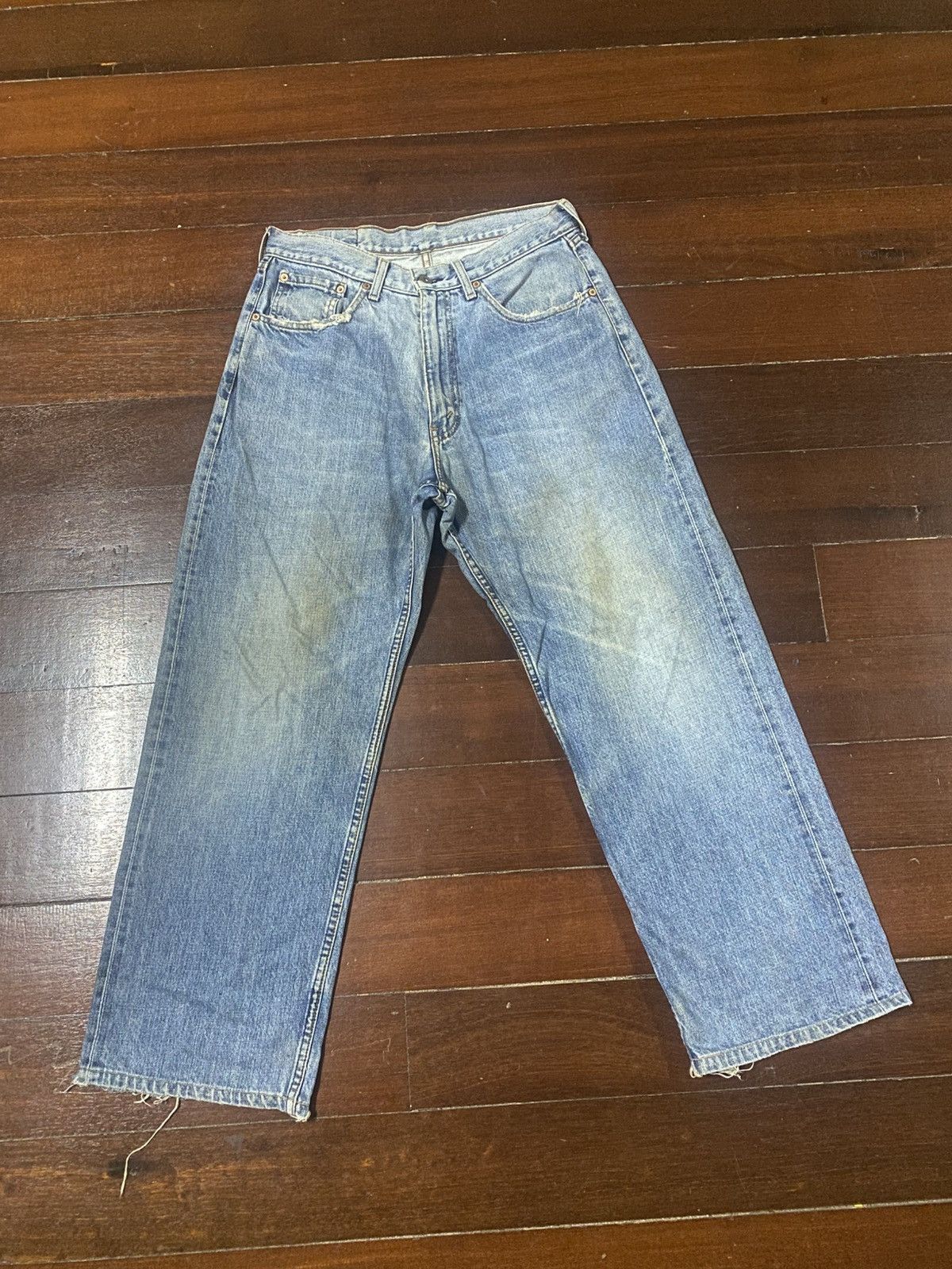 Levi's Vintage y2k Levis 504 Selvedge Distressed baggy wide Denim Size US 32 / EU 48 - 1 Thumbnail