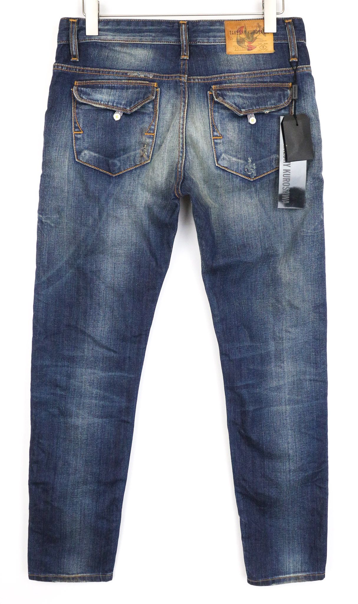 Takeshy Kurosawa TK 08 BART PATT W32 Blue Slim Distress Jeans 76025 Size US 32 / EU 48 - 2 Thumbnail