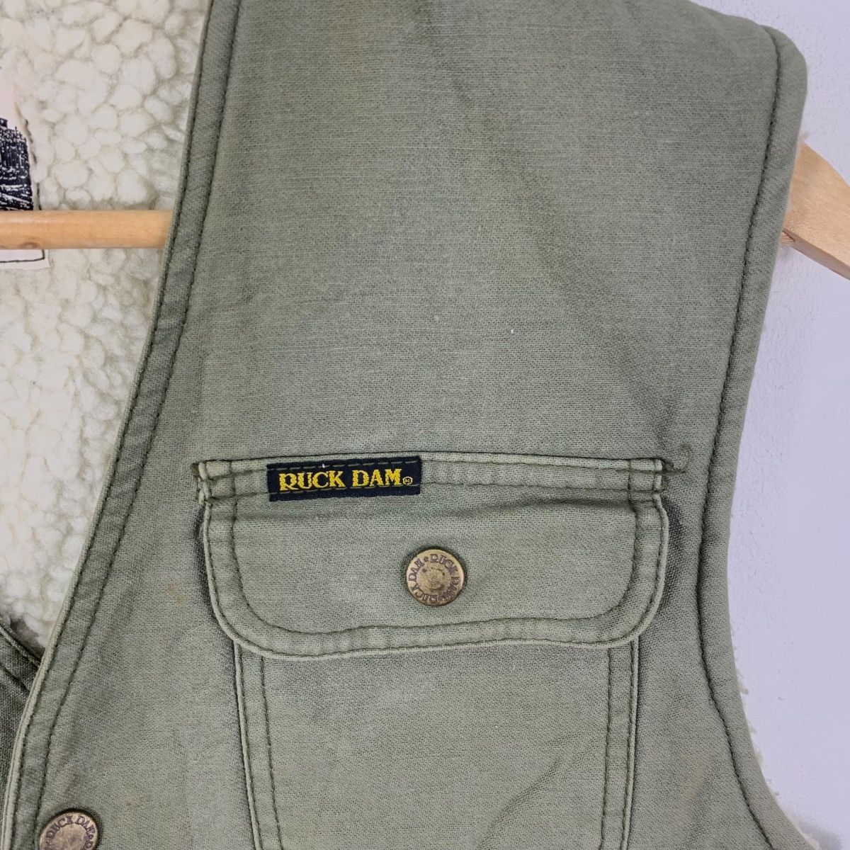 Vintage Vintage RUCK DAM Shearling Technical Outdoor Vest Jacket Size US M / EU 48-50 / 2 - 9 Thumbnail