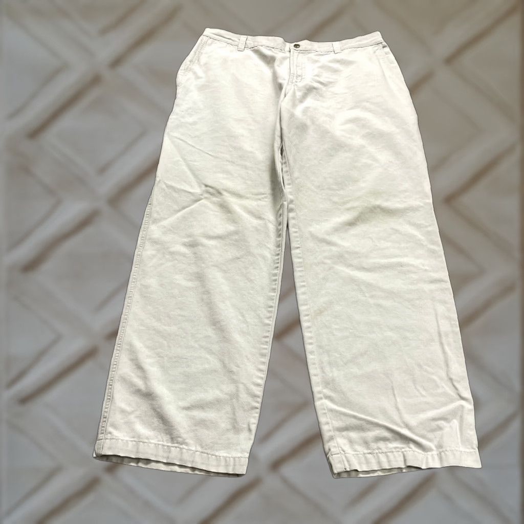 Vintage Columbia Chino Pants Mens 36 Beige Straight Casual 36x30 Big & Tall Size US 36 / EU 52 - 1 Thumbnail