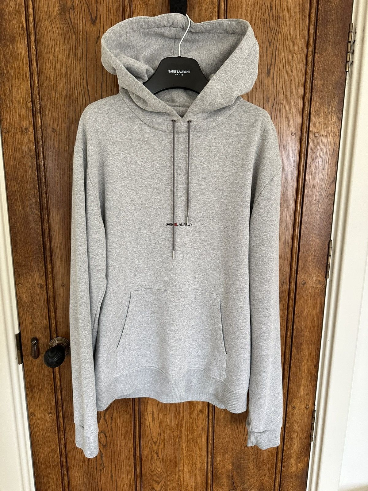 Saint Laurent Paris $990 Saint Laurent Rive Gauche logo hoodie rare XXL grey Size US XXL / EU 58 / 5 - 1 Thumbnail