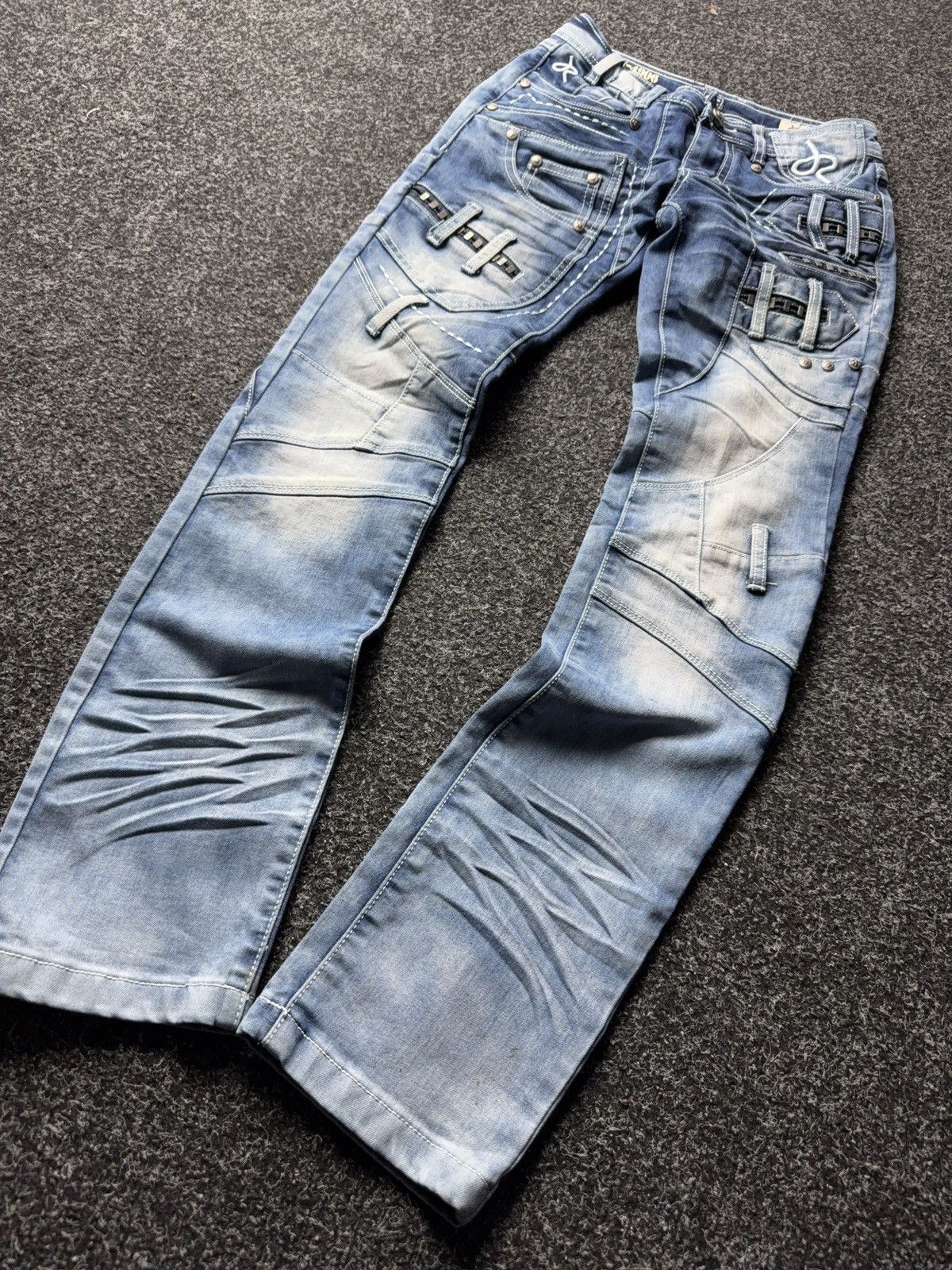 Japanese Brand Y2K JRW-4906 Japanese Style 90s Distressed Moto m Jeans Size 25" / US 0 / IT 36 - 3 Thumbnail