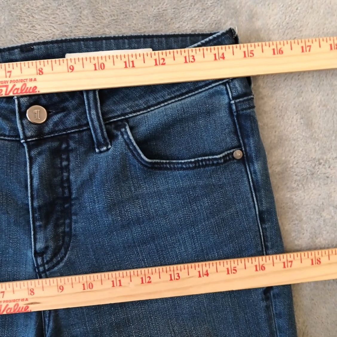 Anthropologie Anthropologie Jeans Women Size 28P Blue Pilcro & The Letterpress Skinny Frayed Hem 5-Pocket Denim Mid Rise XS? No, keep: 28P Size 28" / US 6 / IT 42 - 3 Thumbnail