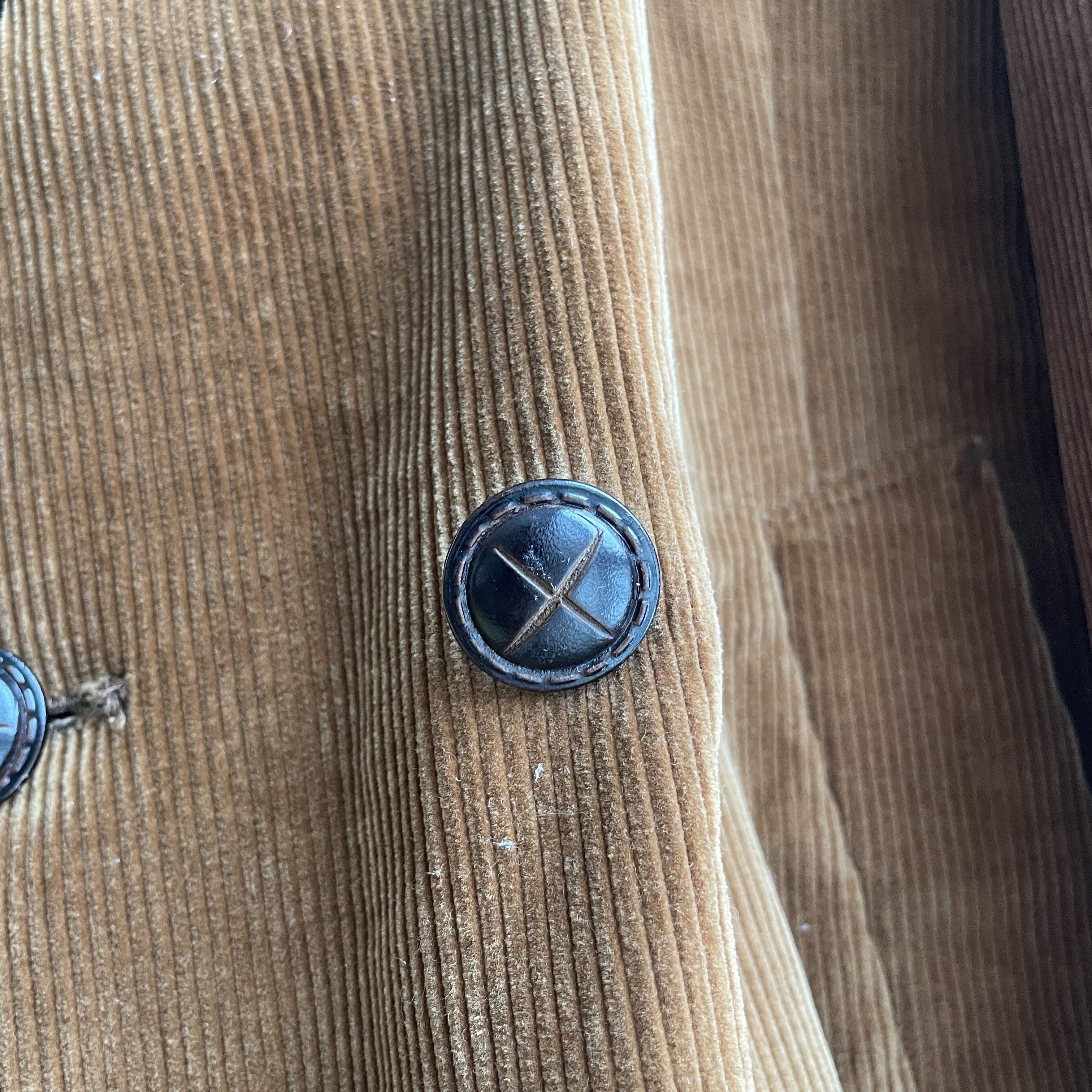 Burton Burton Vintage 60s 70s Borg Corduroy Double Breasted Coat Size US L / EU 52-54 / 3 - 7 Thumbnail