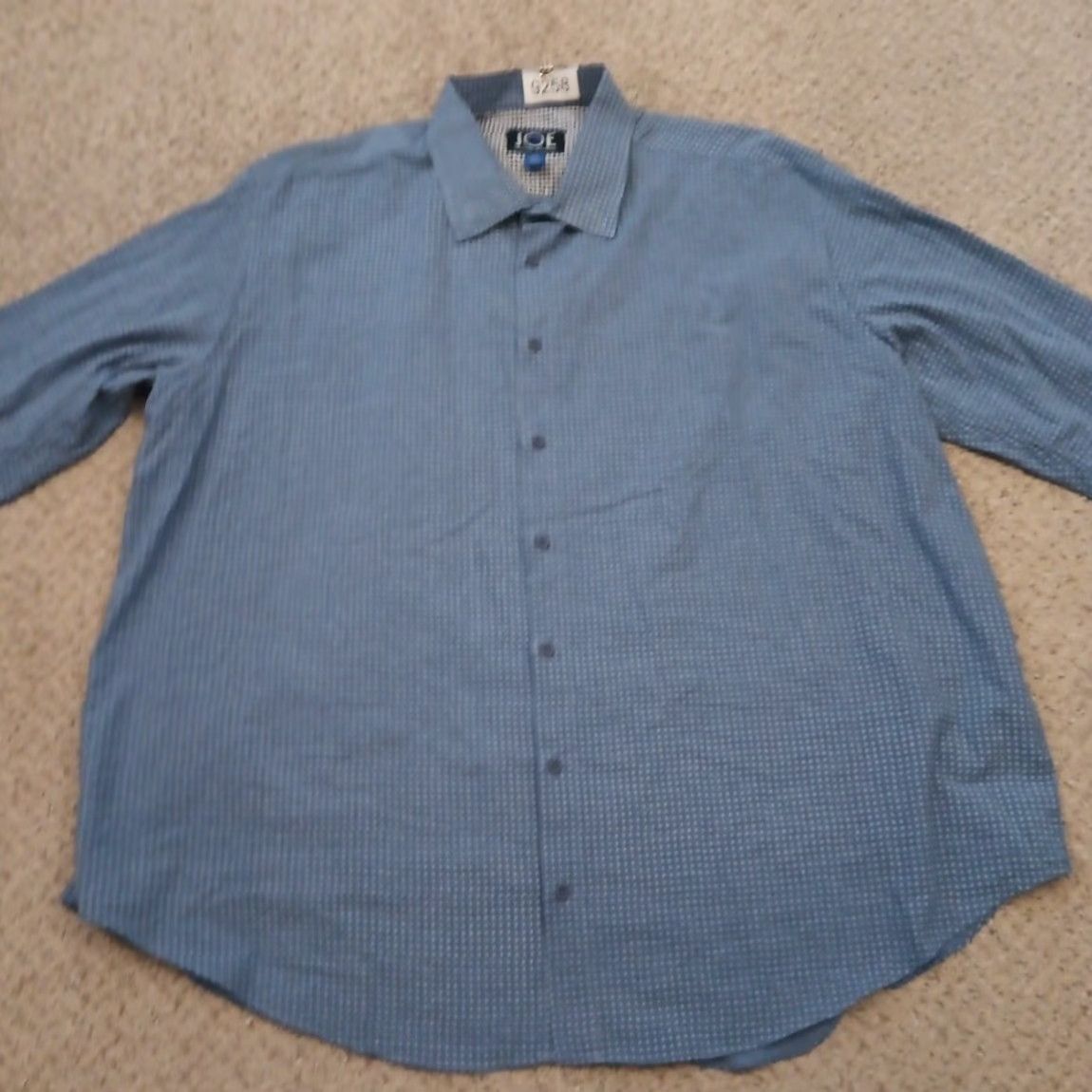 Joseph Abboud Joseph Abboud Shirt Mens Big 2X Blue Geometric Long Sleeve Button-Down Cotton Button-Up Size US XXL / EU 58 / 5 - 5 Thumbnail
