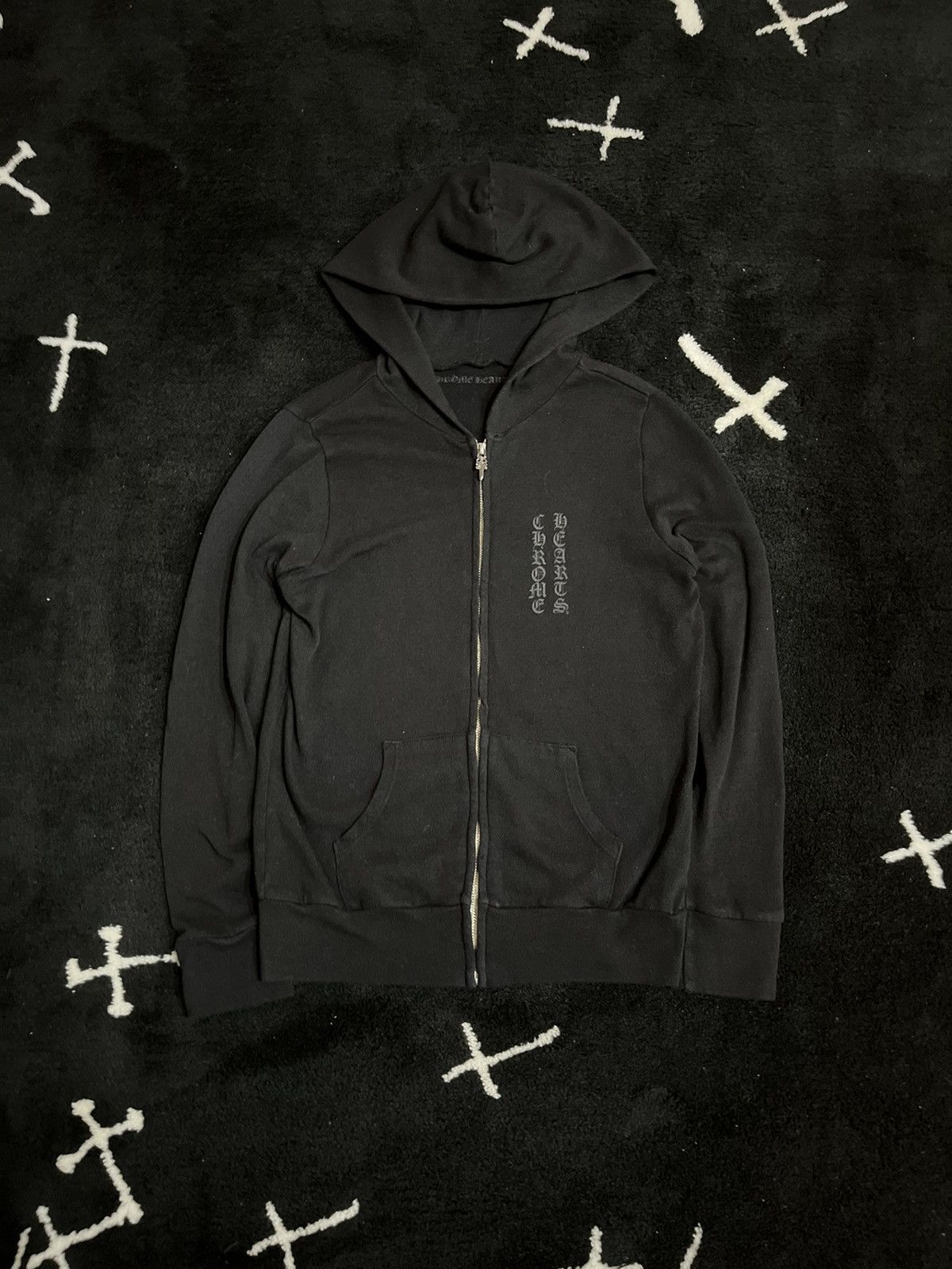 image of Chrome Hearts Triple Cross Hoodie in Black, Men's (Size Small)