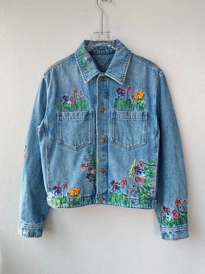 Louis Vuitton LOUIS VUITTON Erosive Floral Denim Jacket | Grailed
