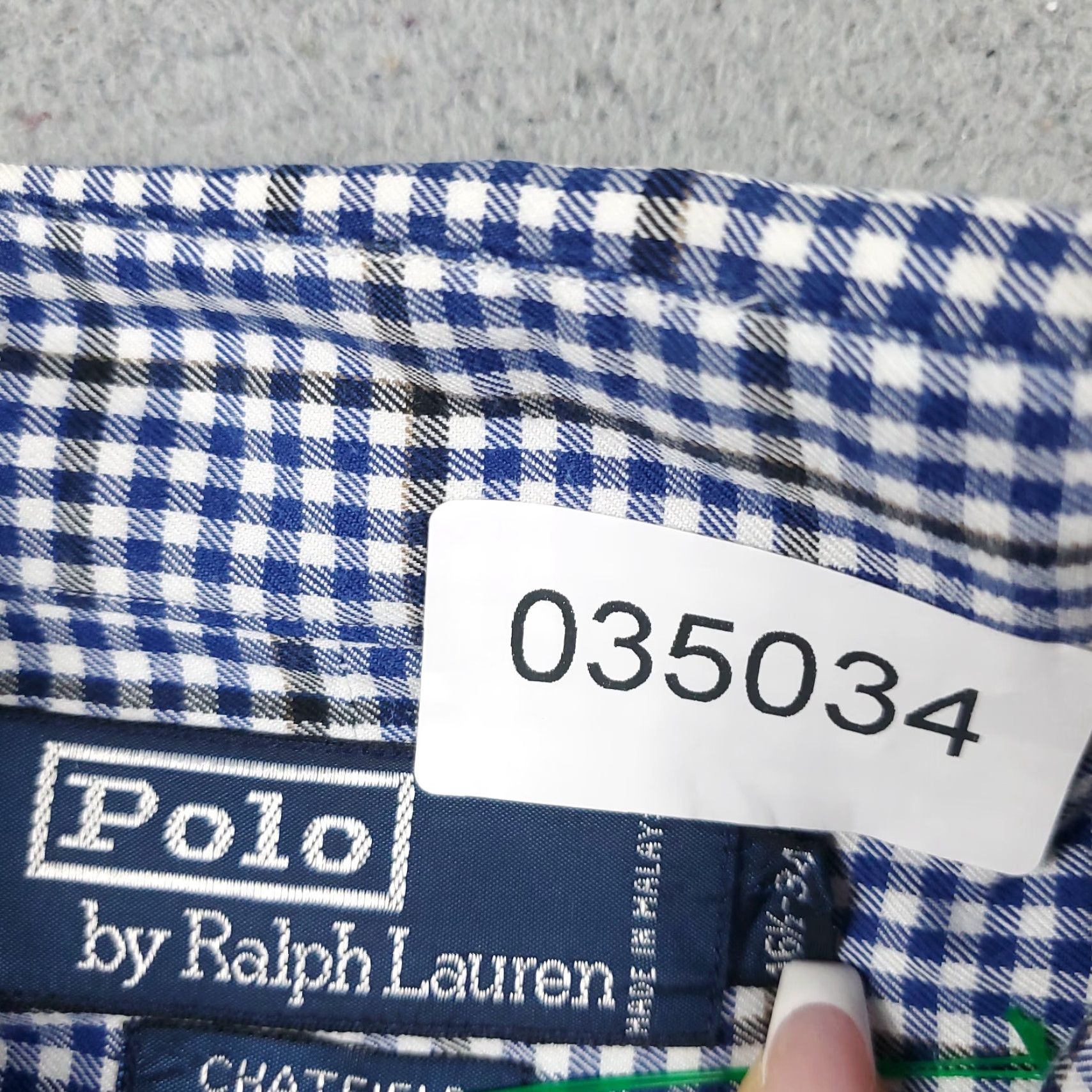 Ralph Lauren Ralph Lauren Dress Shirt Mens 16.5 Blue Check Button-Down Long Sleeve Regular Fit Non-Iron Casual Business Shirt (Blue) Mens Size 42R - 6 Thumbnail
