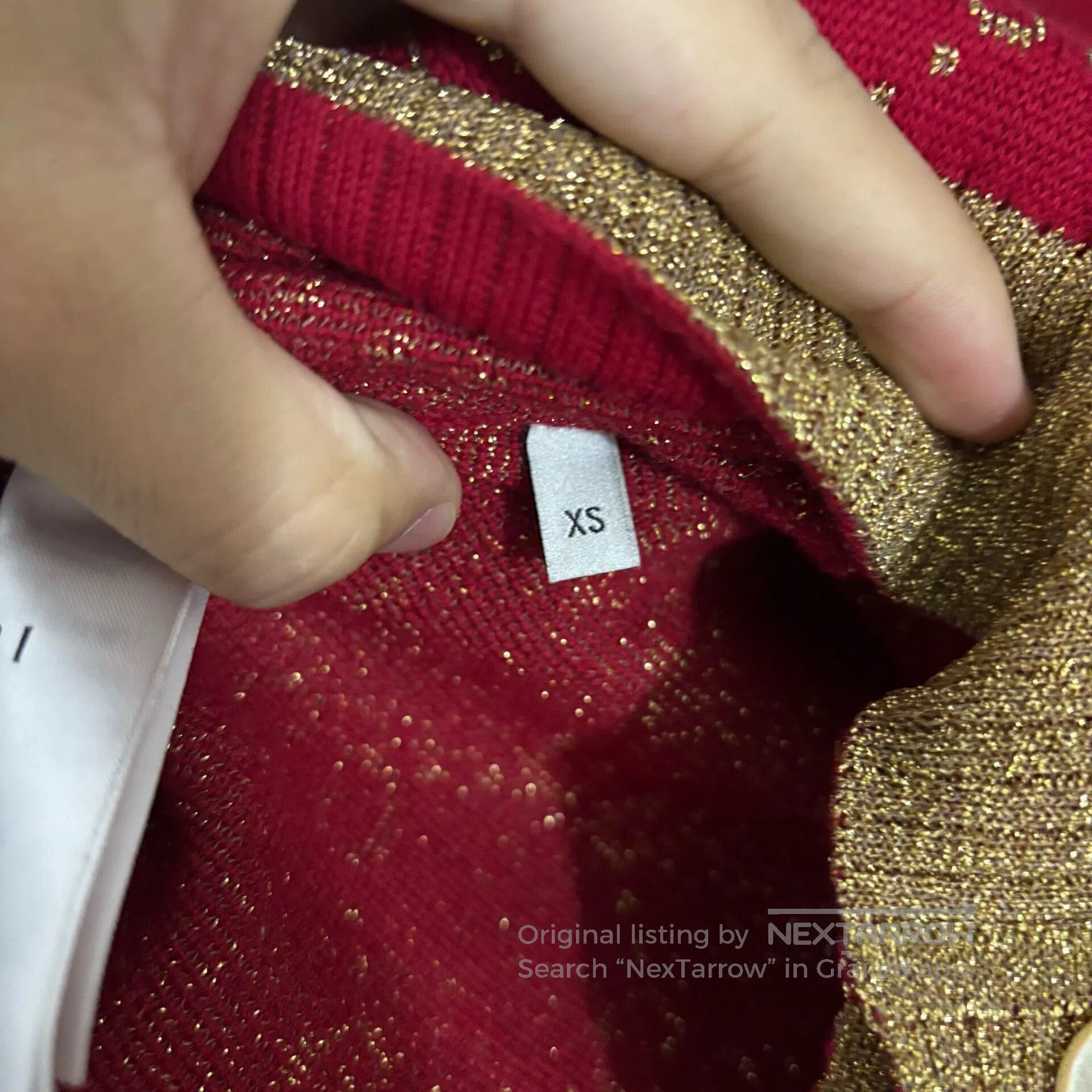 Gucci Gucci Red Logo Print Cardigan XS. Size XS / US 0-2 / IT 36-38 - 5 Thumbnail