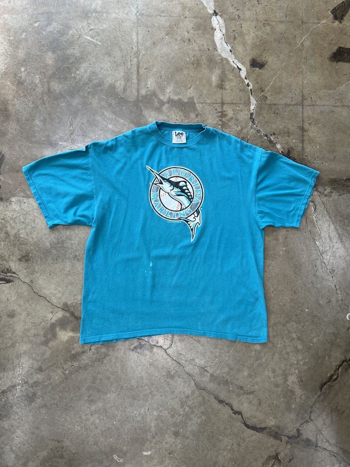 MLB × Vintage Vintage Y2K 2001 MLB Florida Marlins Lee Tag Tee 2XL Size US XXL / EU 58 / 5 - 2 Thumbnail