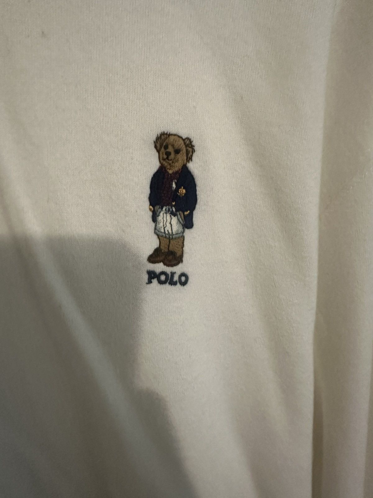 Polo Ralph Lauren White Polo Hoodie Bear Logo Size US XL / EU 56 / 4 - 2 Thumbnail