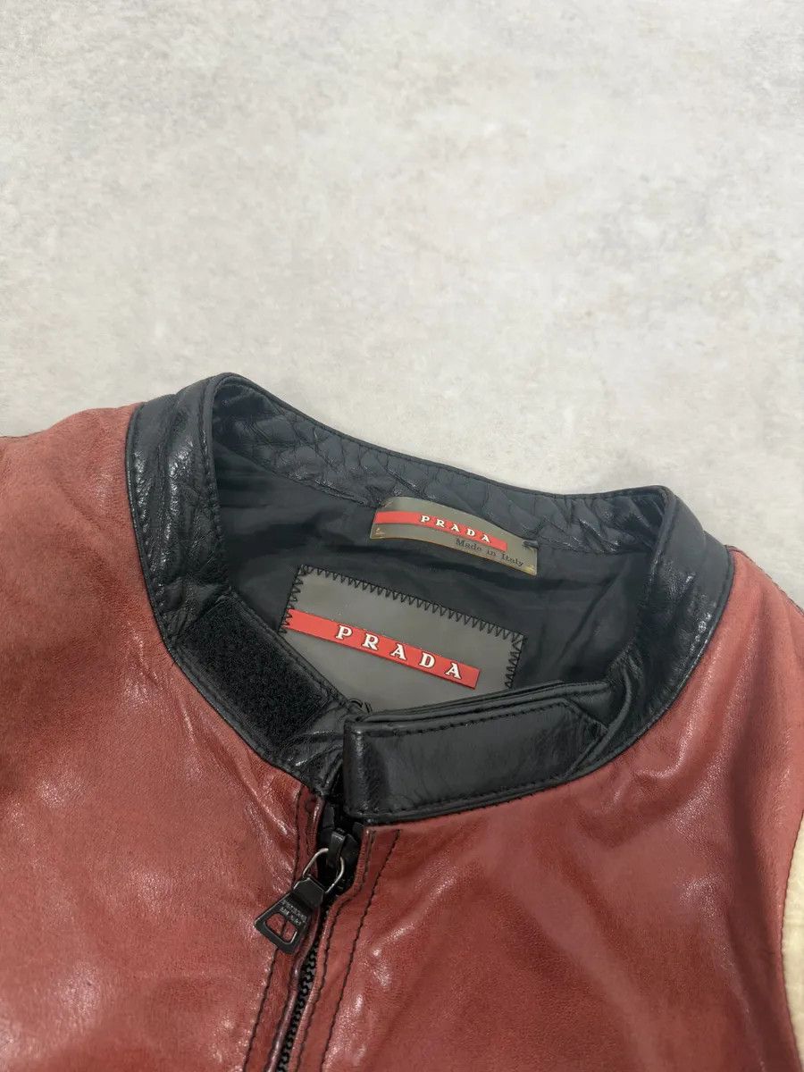 Prada AW2007 Prada Black & Red Biker Racer Leather Jacket Size US M / EU 48-50 / 2 - 8 Thumbnail