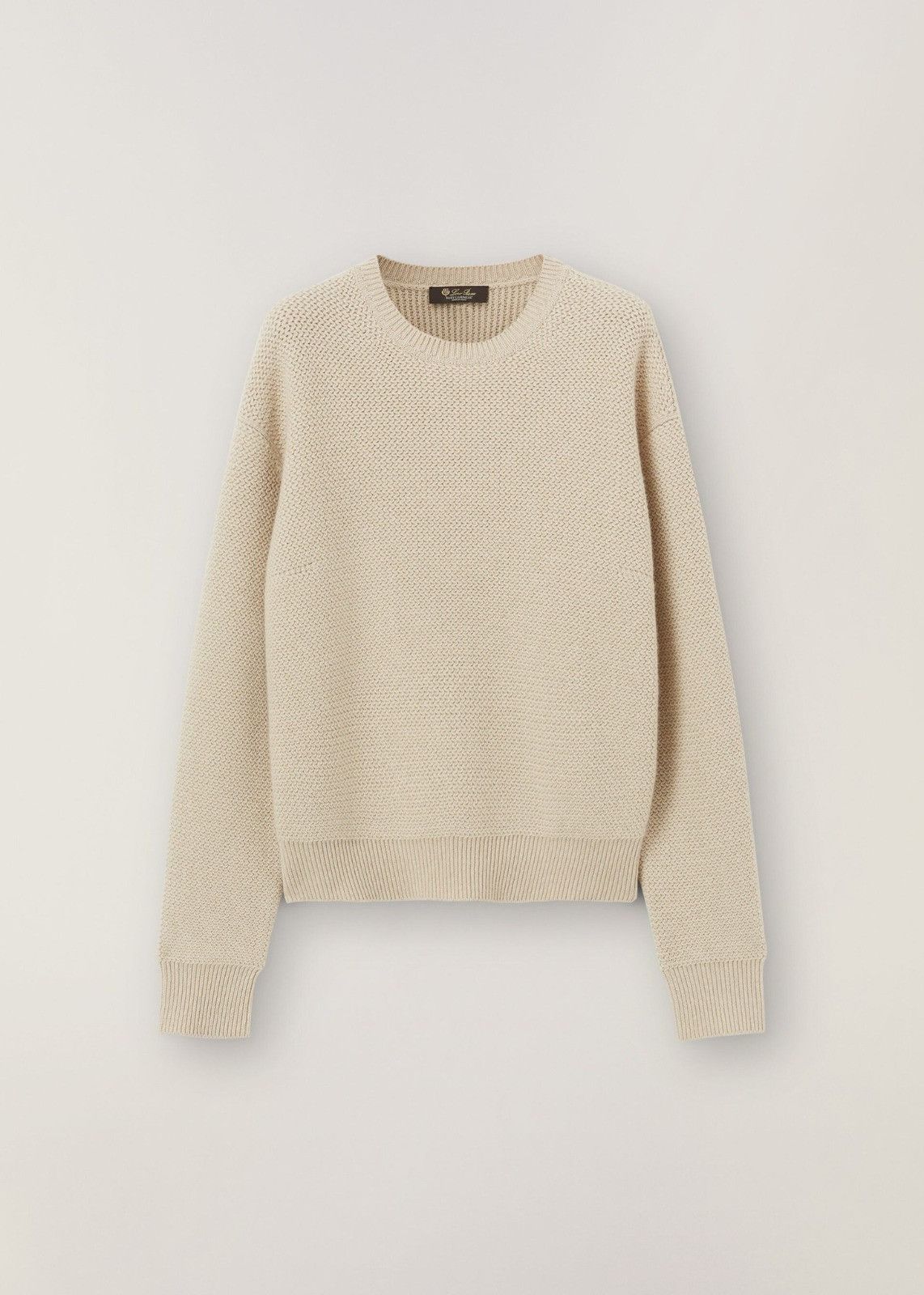 Loro Piana o1srvl11e0125 Borgonuovo Crewneck Sweater in Beige Size S / US 4 / IT 40 - 1 Thumbnail