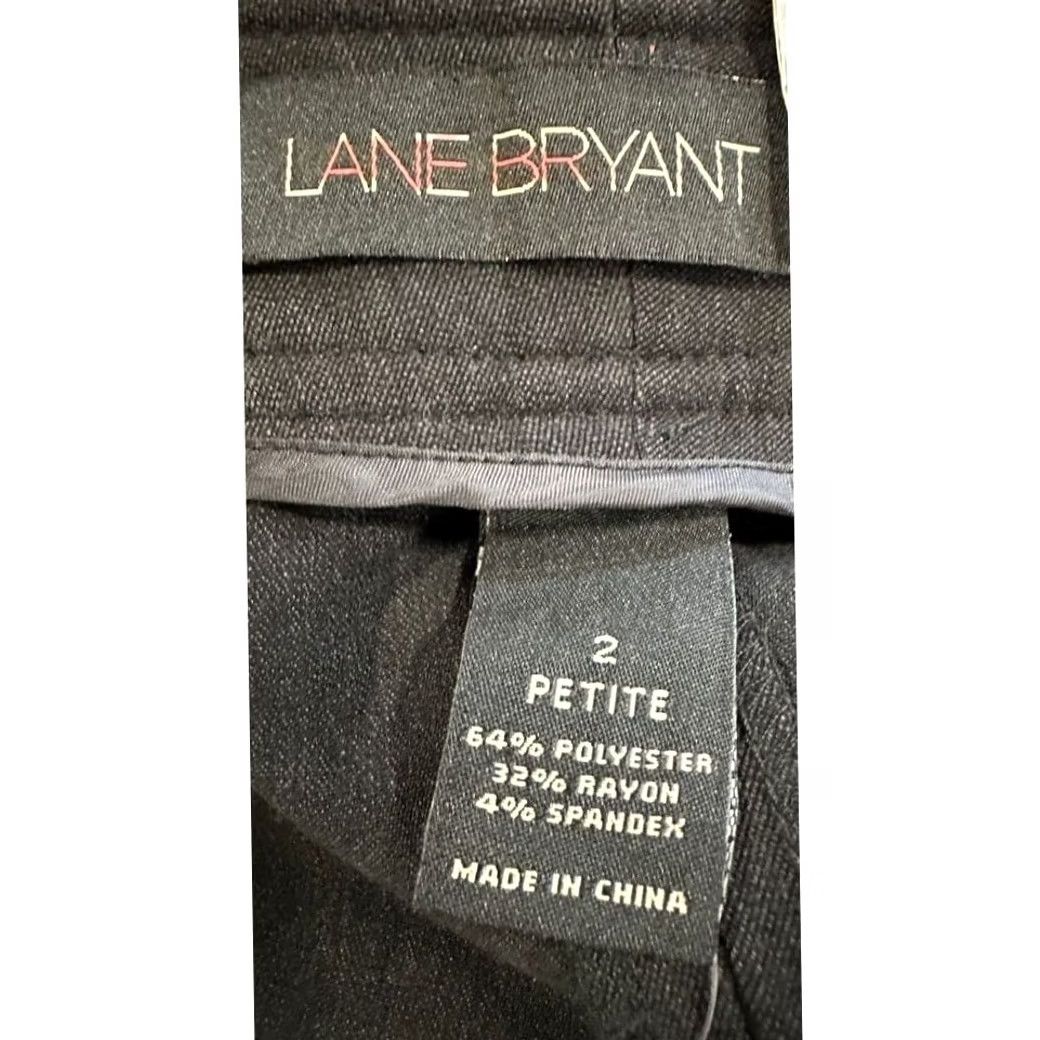 Vintage Lane Bryant Pants Womens 2 Petite Black Houston Wide Leg Dress Office Ladies NEW Size 26" / US 2 / IT 38 - 3 Thumbnail
