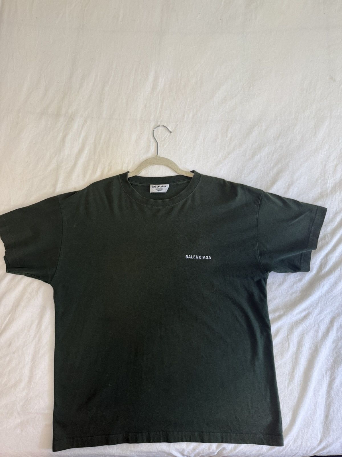 Balenciaga Balenciaga Unisex Dark Green Tee Size US XL / EU 56 / 4 - 1 Thumbnail