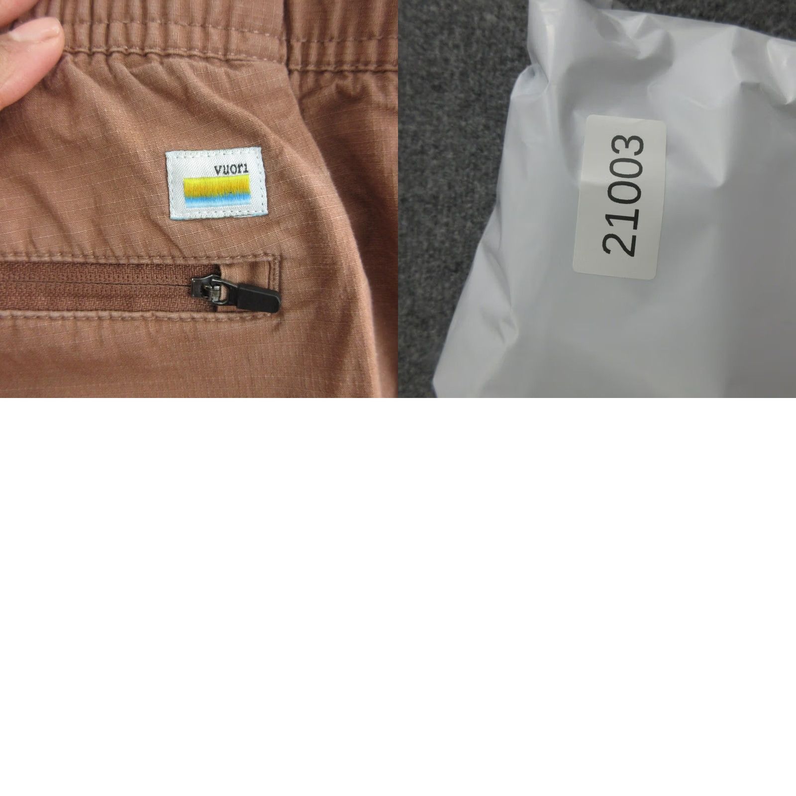 Vuori Vuori Pants Mens M Brown Khakis Elastic Waist Drawstring Zip Pocket Casual Size US 31 - 8 Thumbnail