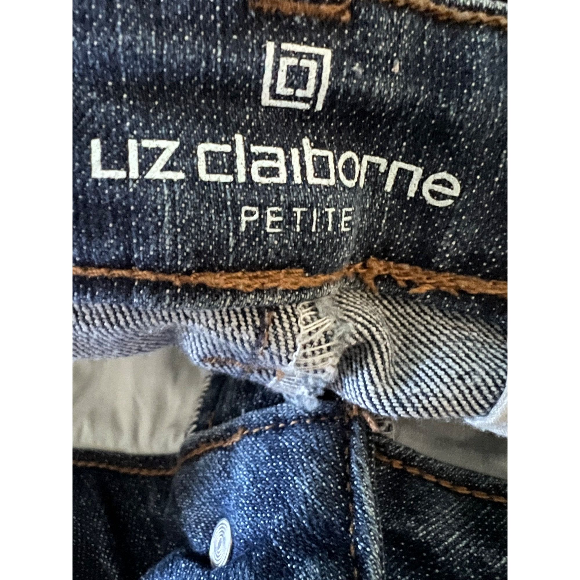 Vintage Liz Claiborne Womens Classic Fit Crop Blue Denim Jeans Plus Size 34" / US 12 / IT 48 - 5 Thumbnail