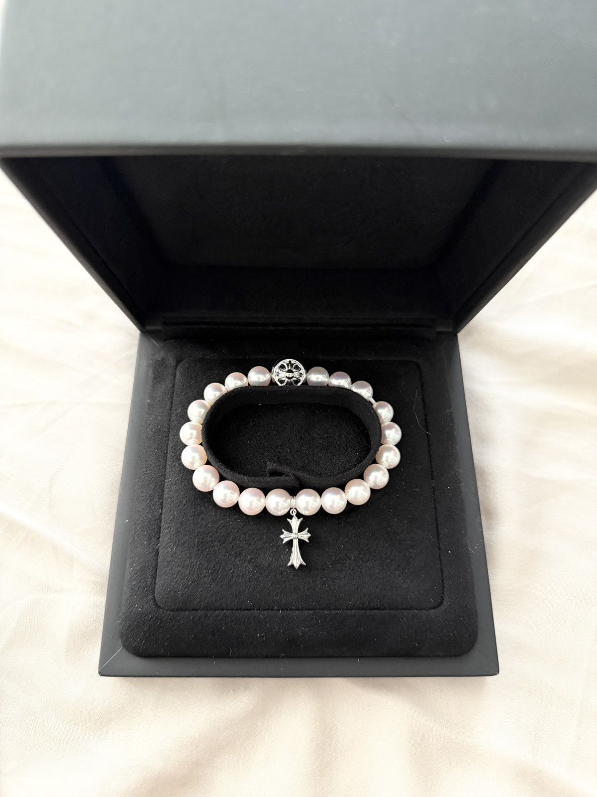 Chrome Hearts RARE! Chrome Hearts Mikimoto White Pearl Bracelet Size ONE SIZE - 1 Thumbnail