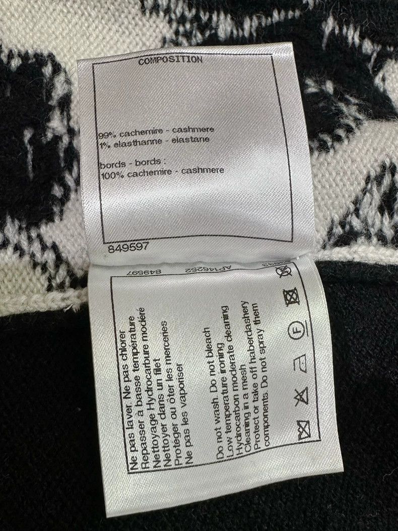 Chanel Chanel 22C black and white peace dove cashmere sweater Size XXS / US 00 / IT 34 - 8 Thumbnail