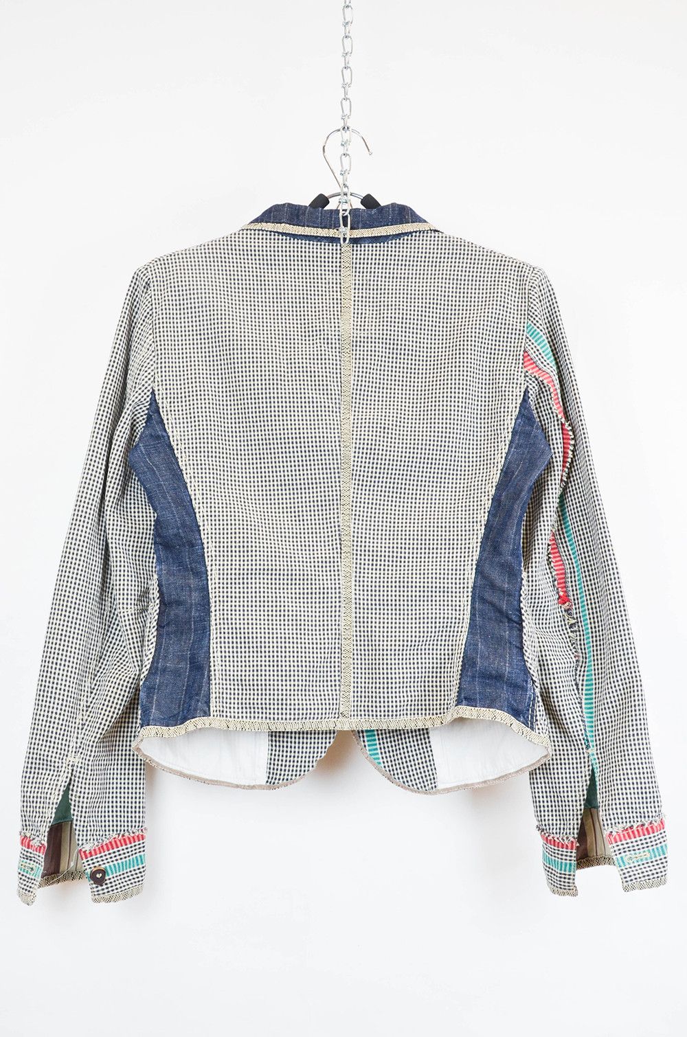 Marithe + Francois Girbaud Marithe Francois Girbaud Patchwork Linen Blazer – Size 38 Size XS / US 0-2 / IT 36-38 - 2 Thumbnail
