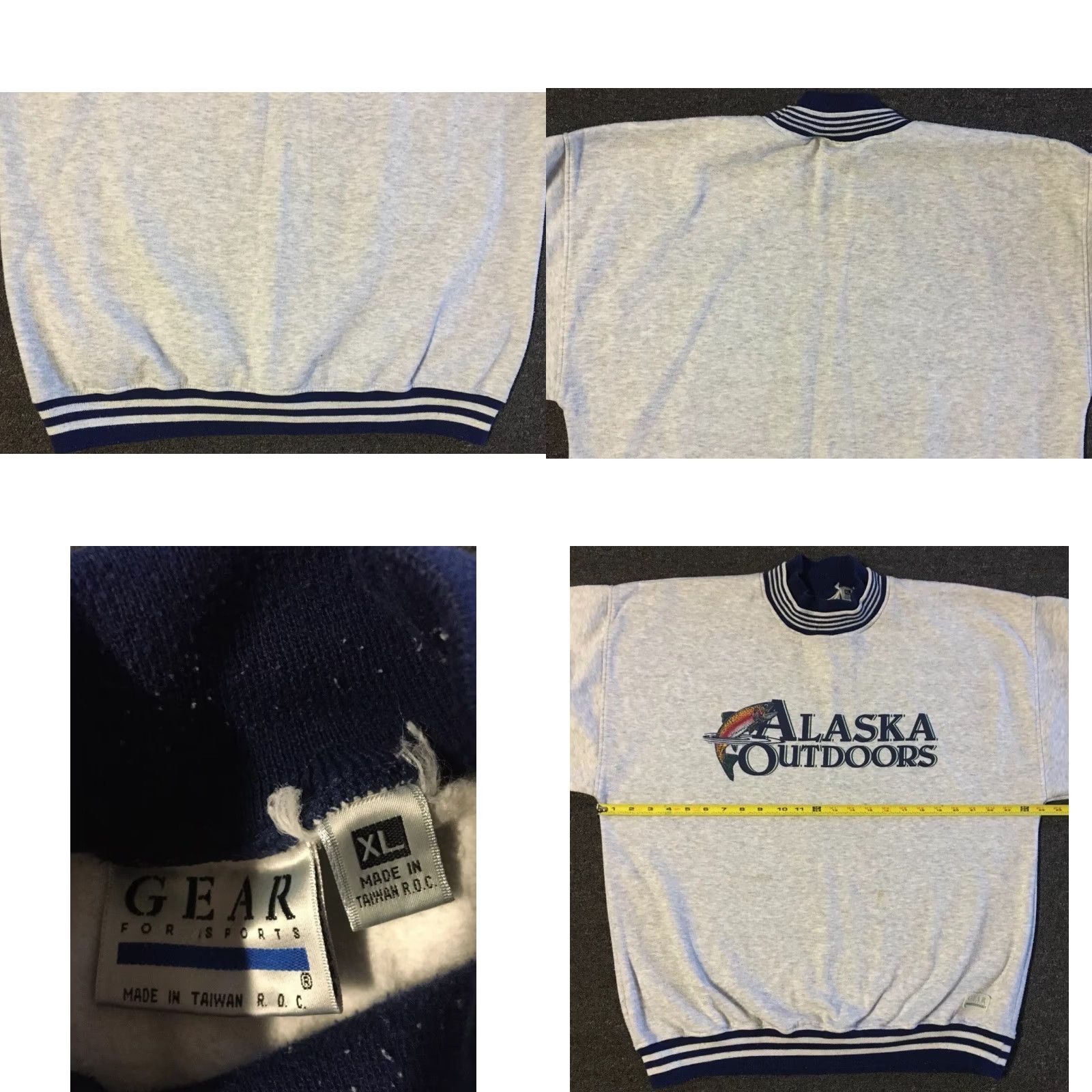 Vintage Vtg 90s Alaska Outdoors Faded Sweatshirt XL Fish Nature Snowboard Ski Grunge 80s Size US XL / EU 56 / 4 - 8 Thumbnail