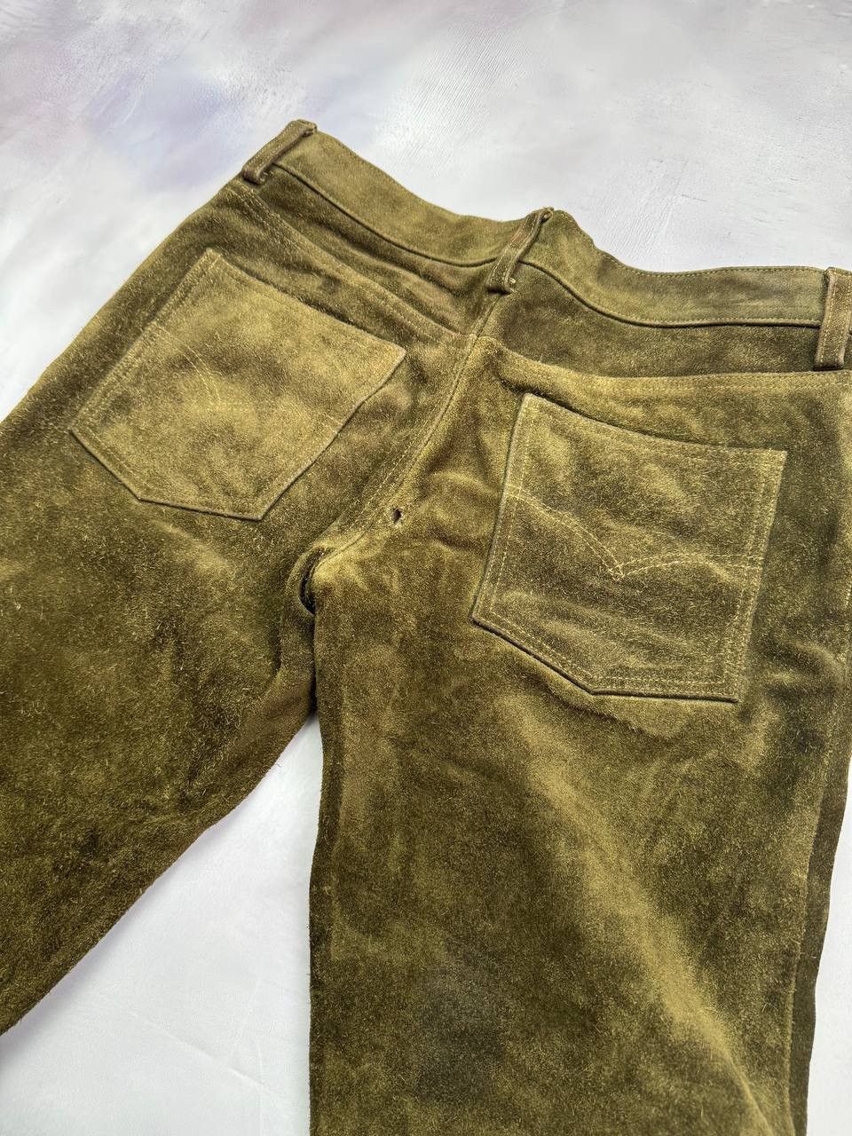 Levi's Vintage Levis 60-70's men's suede leather rare dark green Size US 32 / EU 48 - 17 Thumbnail