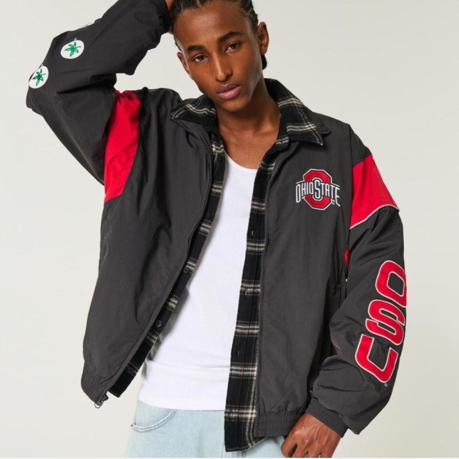 Ohio state university graphic windbreaker in Small
