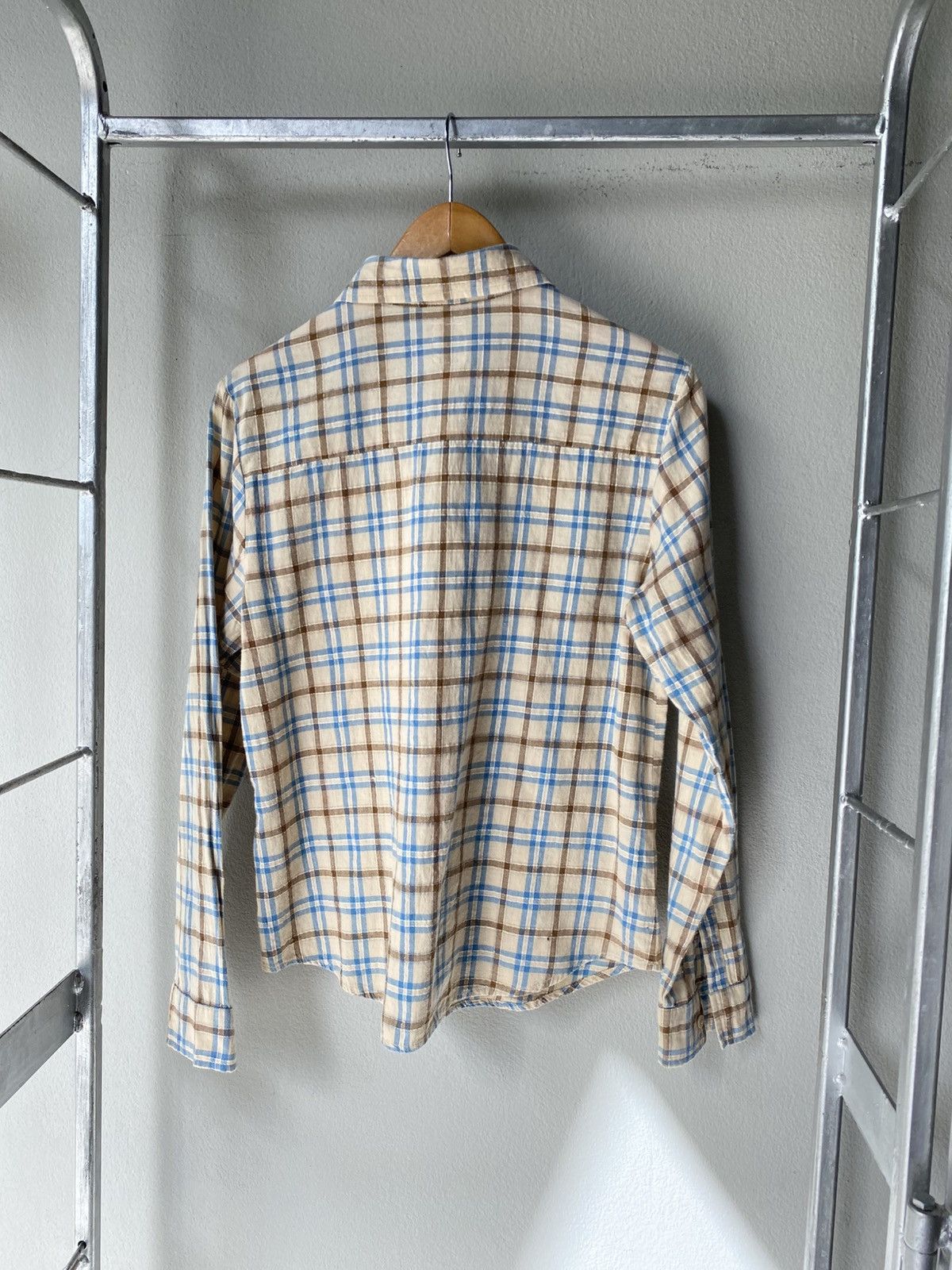 45rpm 45rpm R Beige and Blue Plaid Button-Up Shirt Size S / US 4 / IT 40 - 21 Thumbnail