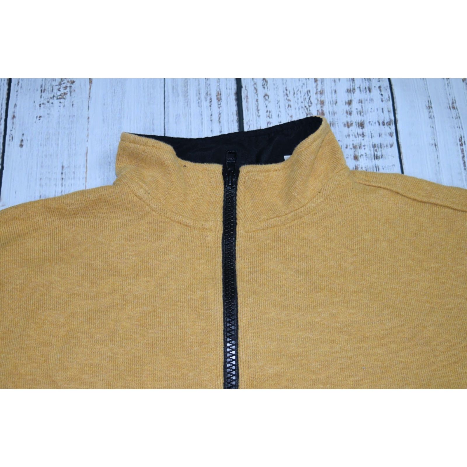Orvis ORVIS Men's Pullover Sweater Large 1/4 Zip Solid Yellow Outdoor Golf Fleece Size US L / EU 52-54 / 3 - 3 Thumbnail