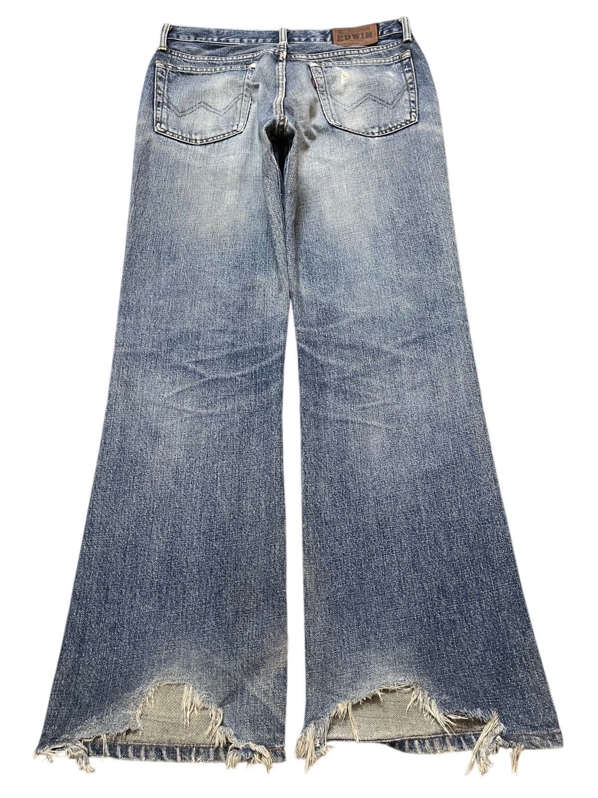 Edwin Vintage Edwin 401 Blue Wash Faded Style Wide Leg Jeans Size US 32 / EU 48 - 2 Thumbnail