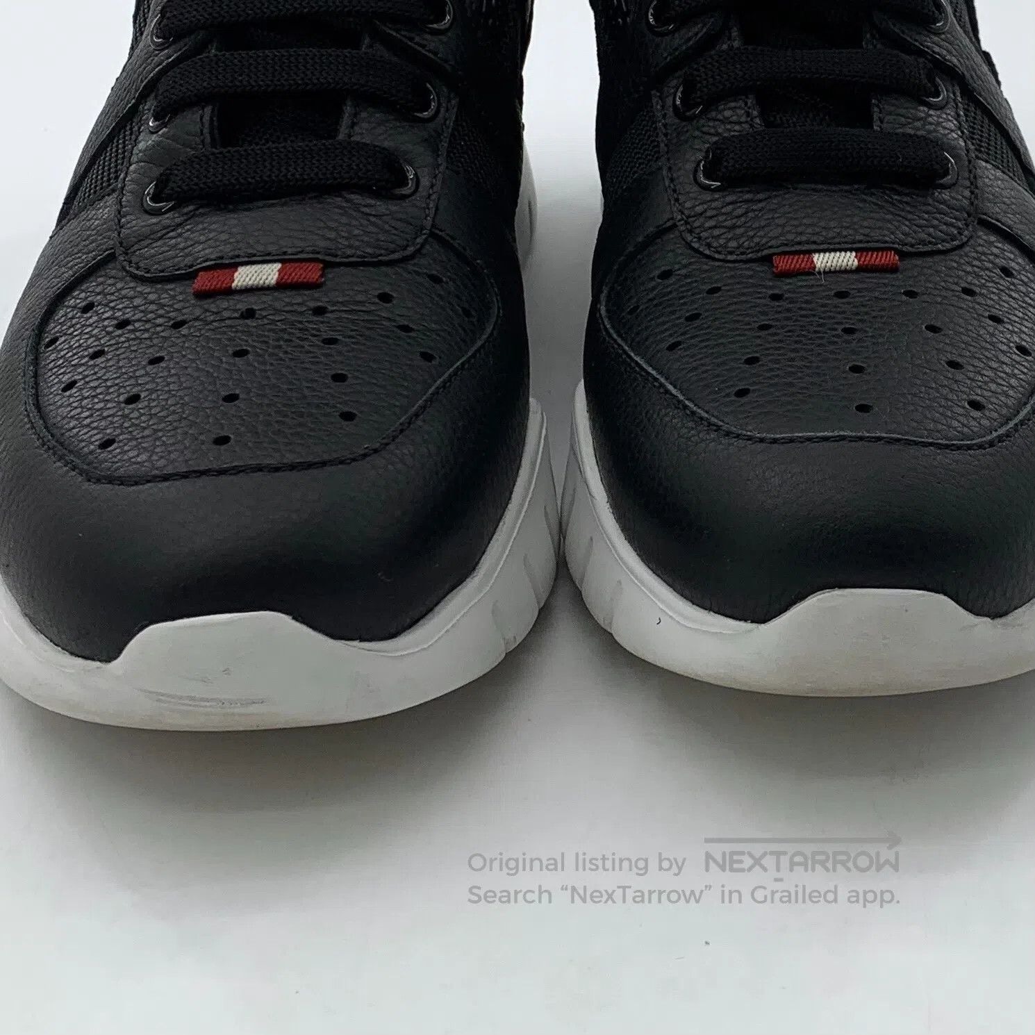 Burberry Burberry Black leather laced casual flat high-top sports s Size US 6 / EU 39 - 9 Thumbnail