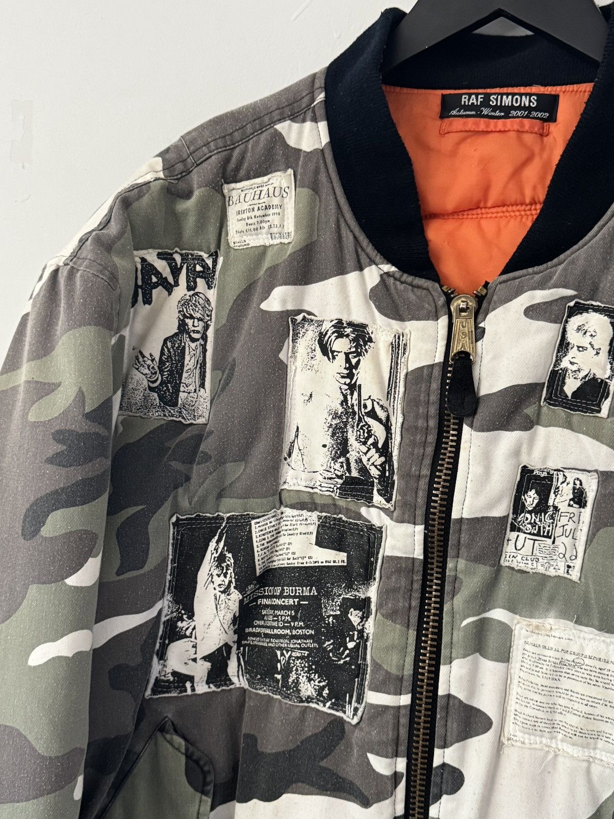 Raf Simons AW2001-2002 Raf Simons Riot Riot Riot Camo Patchwork Bomber Size US XXL / EU 58 / 5 - 7 Thumbnail