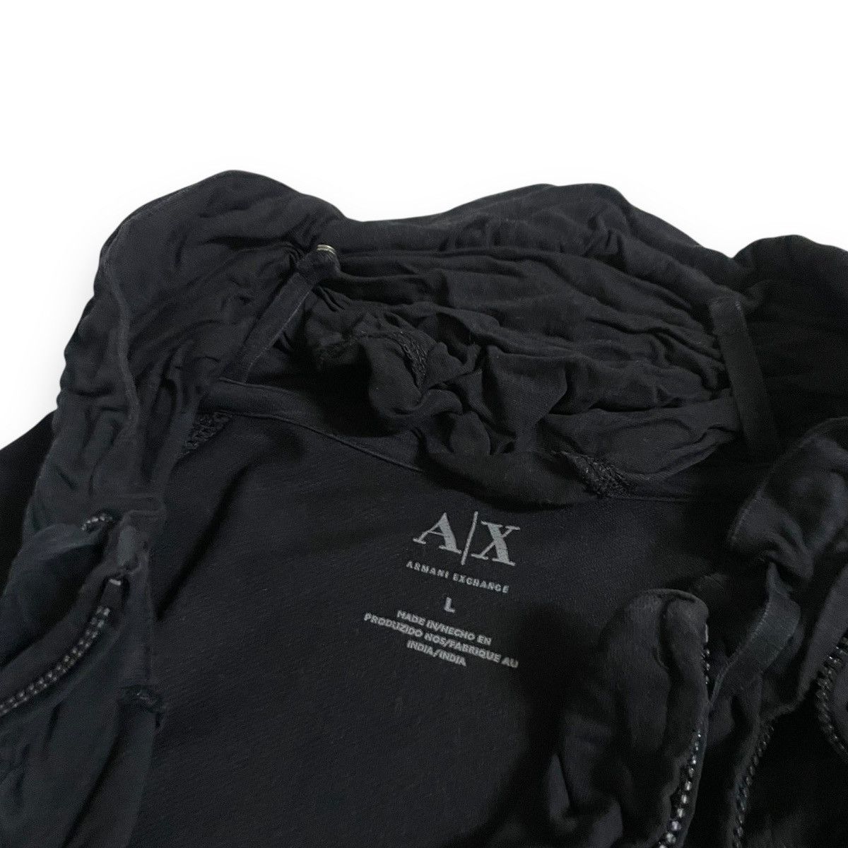If Six Was Nine Vintage Black Armani Exchange AX Zipper Hoodie Bondage Size US L / EU 52-54 / 3 - 7 Thumbnail