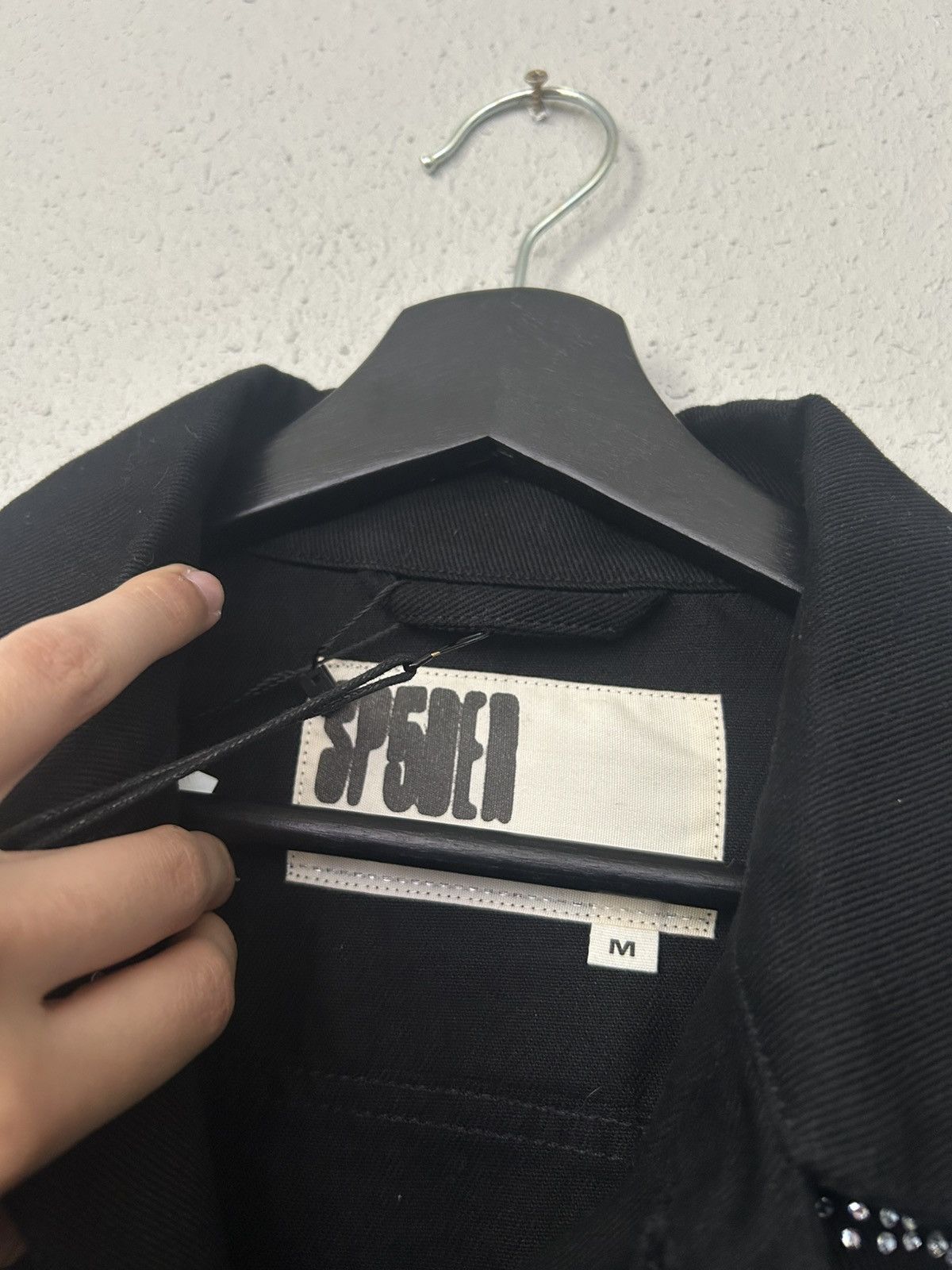 Sp5der NEW SP5DER WORLDWIDE RHINESTONE WEB DENIM JACKET Size US M / EU 48-50 / 2 - 6 Thumbnail