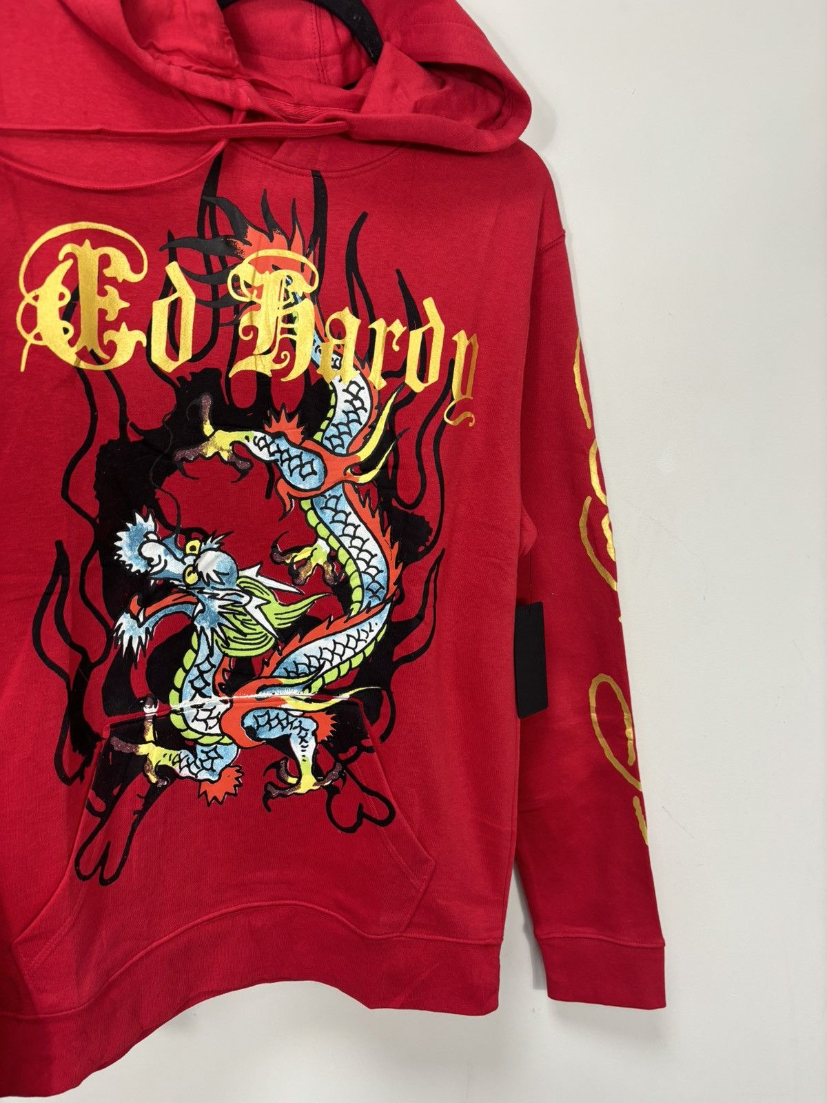 Christian Audigier Ed Hardy Chinese Dragon Tattoo Logo NEW Red Hype Hoodie Size US M / EU 48-50 / 2 - 6 Thumbnail