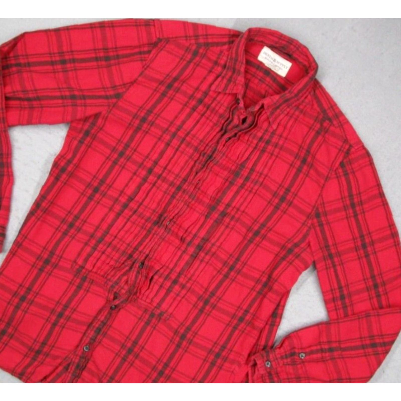 Ralph Lauren Ralph Lauren Denim Supply Mens Large Red Flannel Button Up Shirt Size US L / EU 52-54 / 3 - 2 Thumbnail