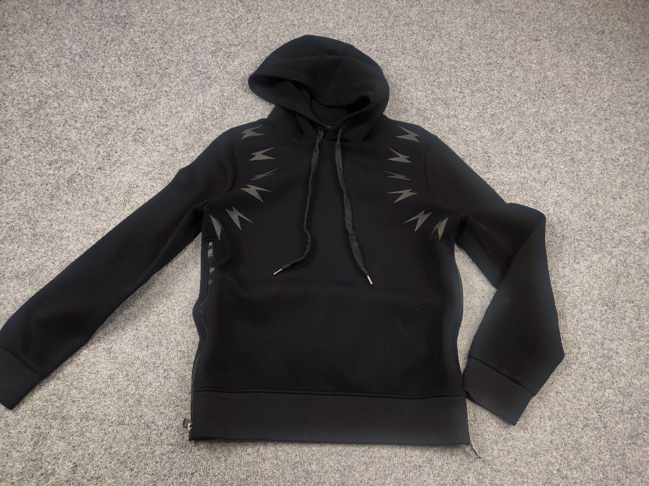 Neil Barrett Neil Barrett Design Lightning Bolt Logo Zip neoprene hoodie Size US S / EU 44-46 / 1 - 3 Thumbnail