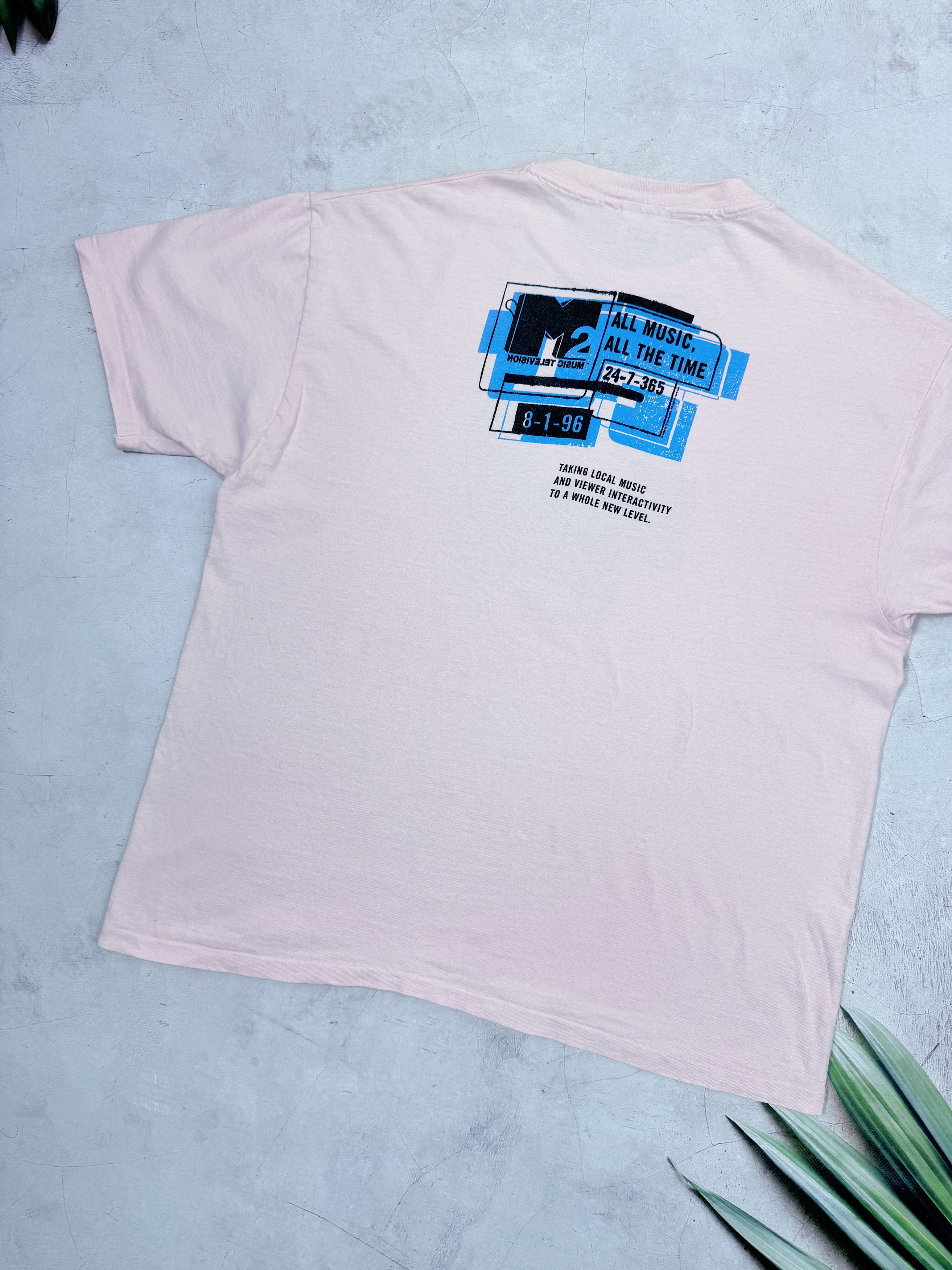 Hanes × Mtv × Vintage 1996 MTV 2 First Promo T-Shirt M2 Music Television Size US XL / EU 56 / 4 - 17 Thumbnail