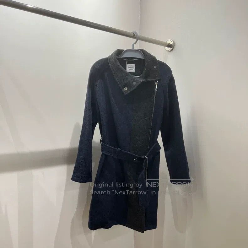 Hermes Hermes Color Block Heavy Duty Zip-up Long Coat Jacket Size XXS / US 00 / IT 34 - 1 Thumbnail